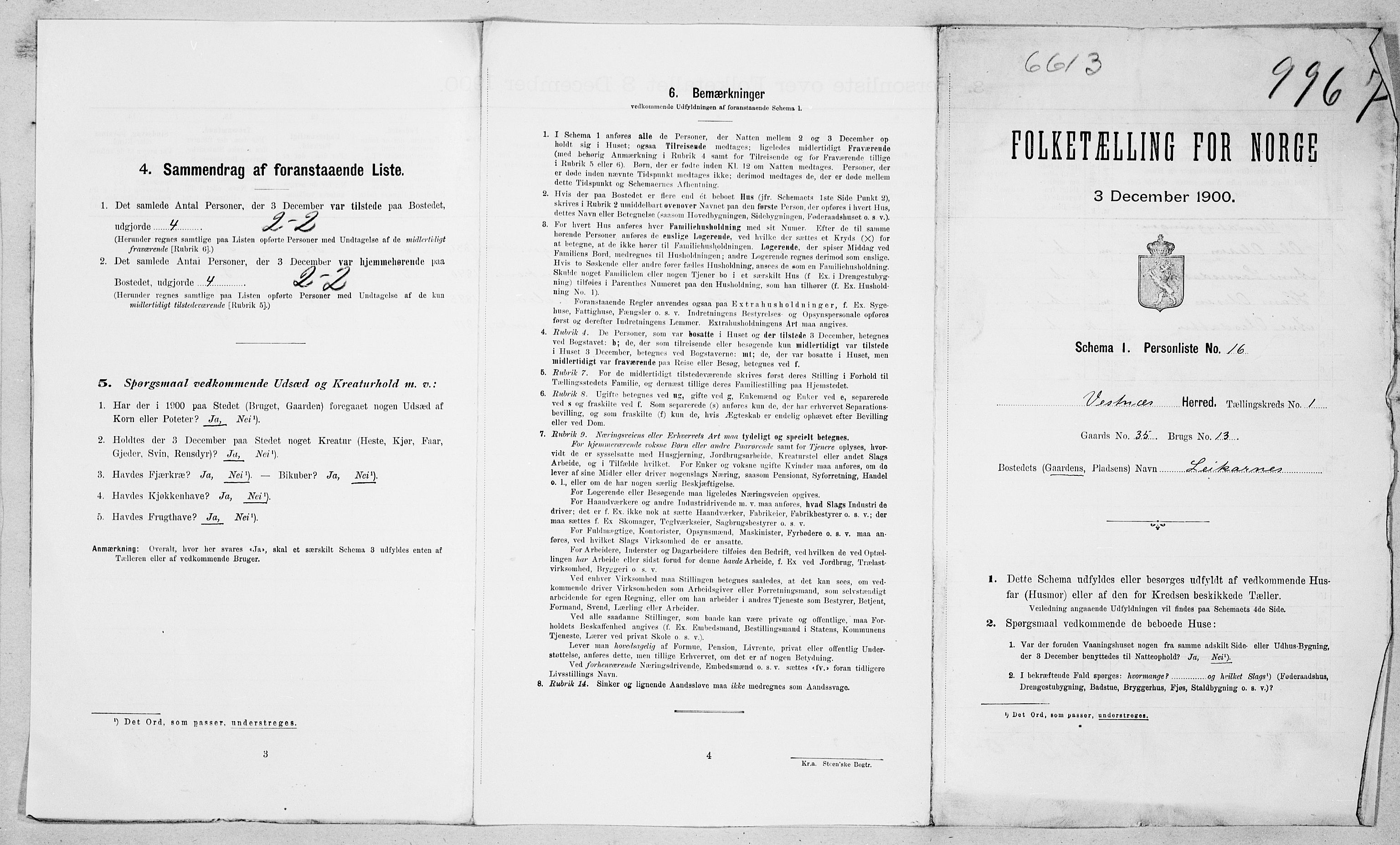 SAT, Folketelling 1900 for 1535 Vestnes herred, 1900, s. 20