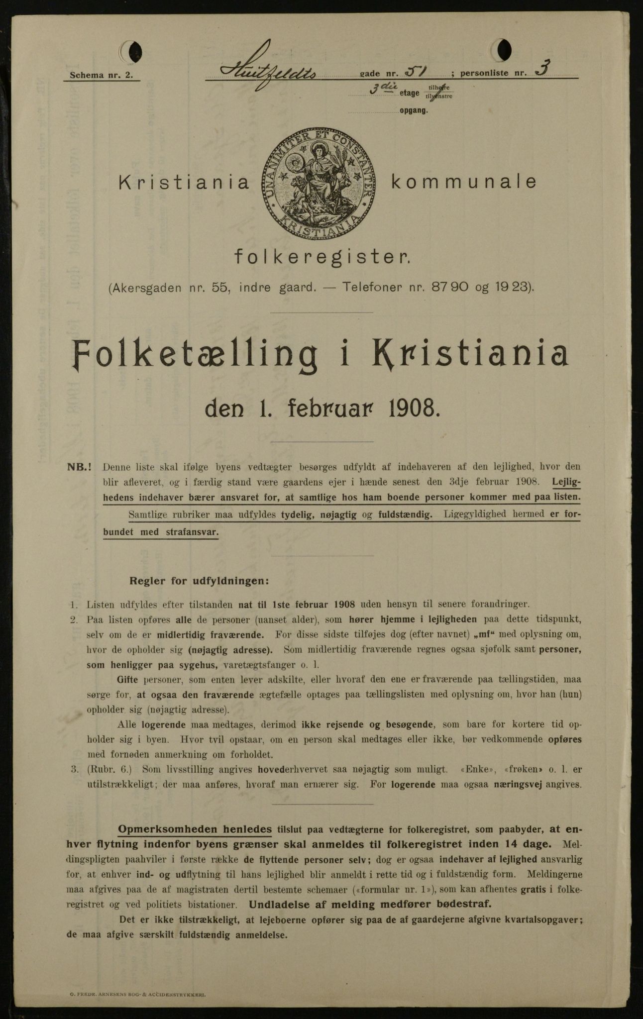 OBA, Kommunal folketelling 1.2.1908 for Kristiania kjøpstad, 1908, s. 37927