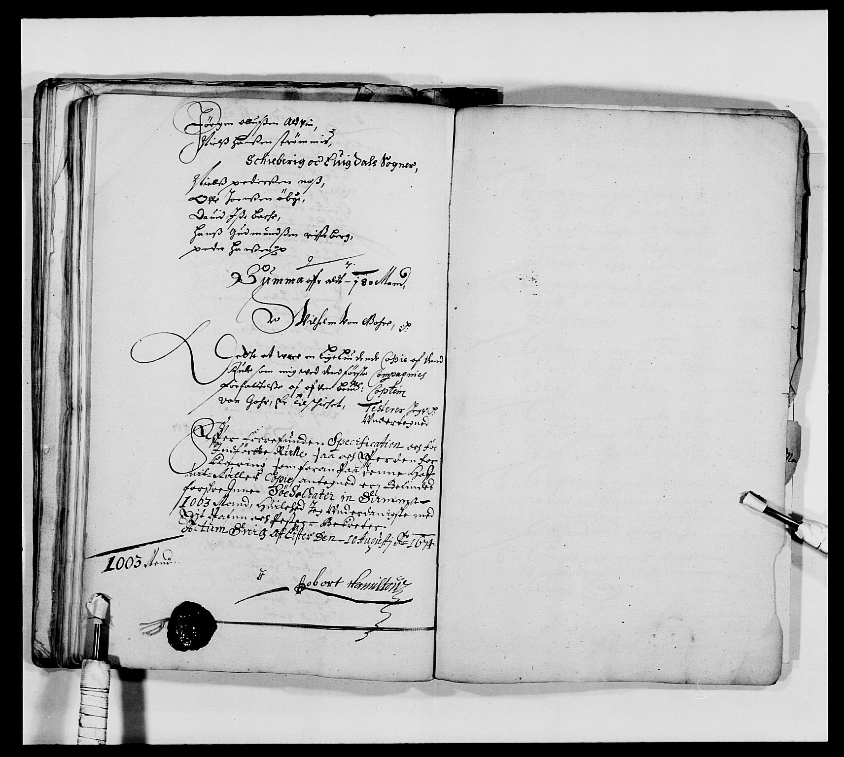Kommanderende general (KG I) med Det norske krigsdirektorium, AV/RA-EA-5419/E/Ea/L0473: Marineregimentet, 1664-1701, s. 112