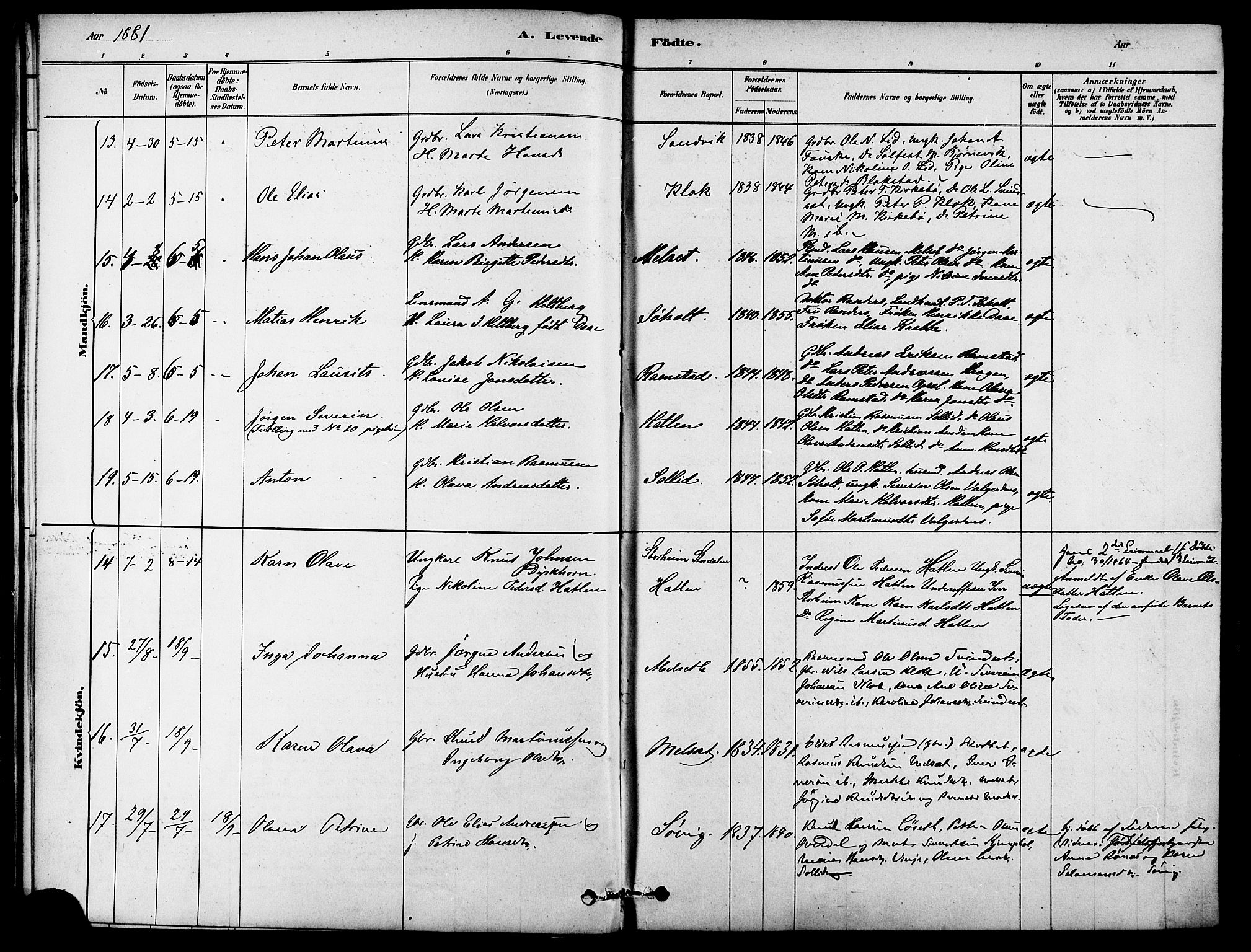 Ministerialprotokoller, klokkerbøker og fødselsregistre - Møre og Romsdal, AV/SAT-A-1454/522/L0315: Ministerialbok nr. 522A10, 1878-1890