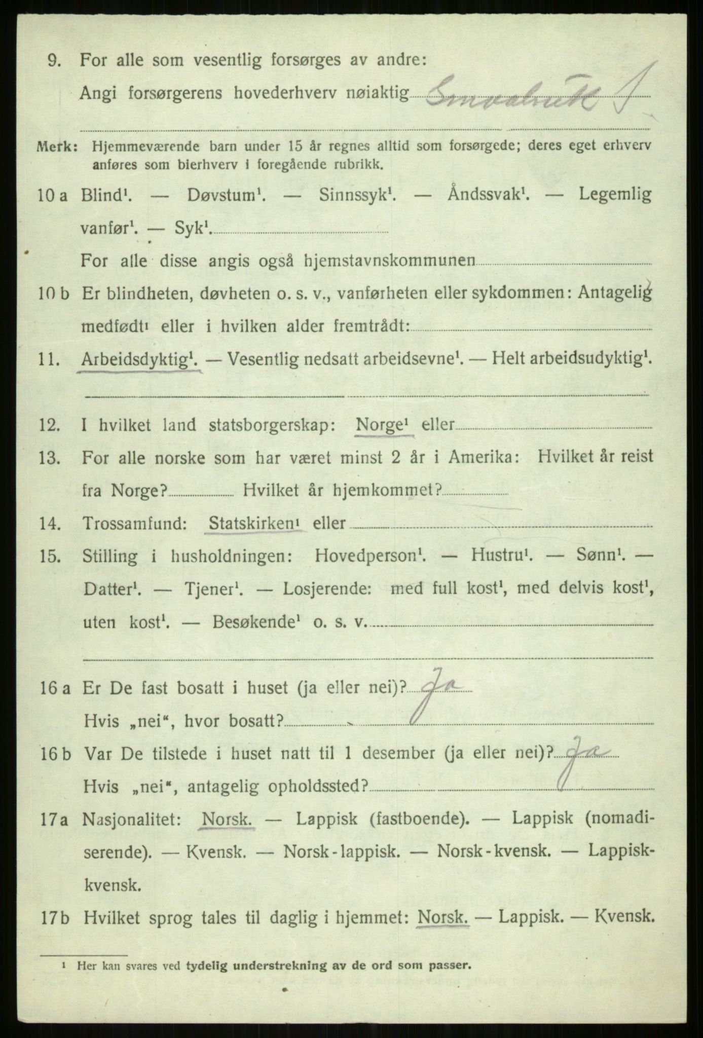 SATØ, Folketelling 1920 for 1934 Tromsøysund herred, 1920, s. 8891