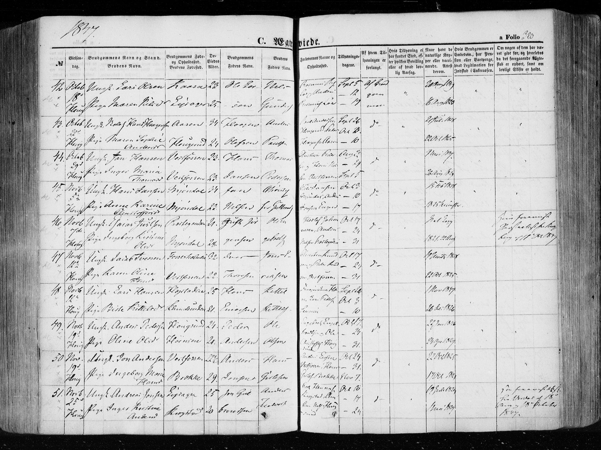 Eiker kirkebøker, AV/SAKO-A-4/F/Fa/L0014: Ministerialbok nr. I 14, 1846-1854, s. 320