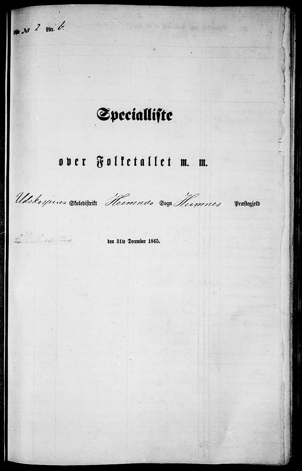 RA, Folketelling 1865 for 1832P Hemnes prestegjeld, 1865, s. 59