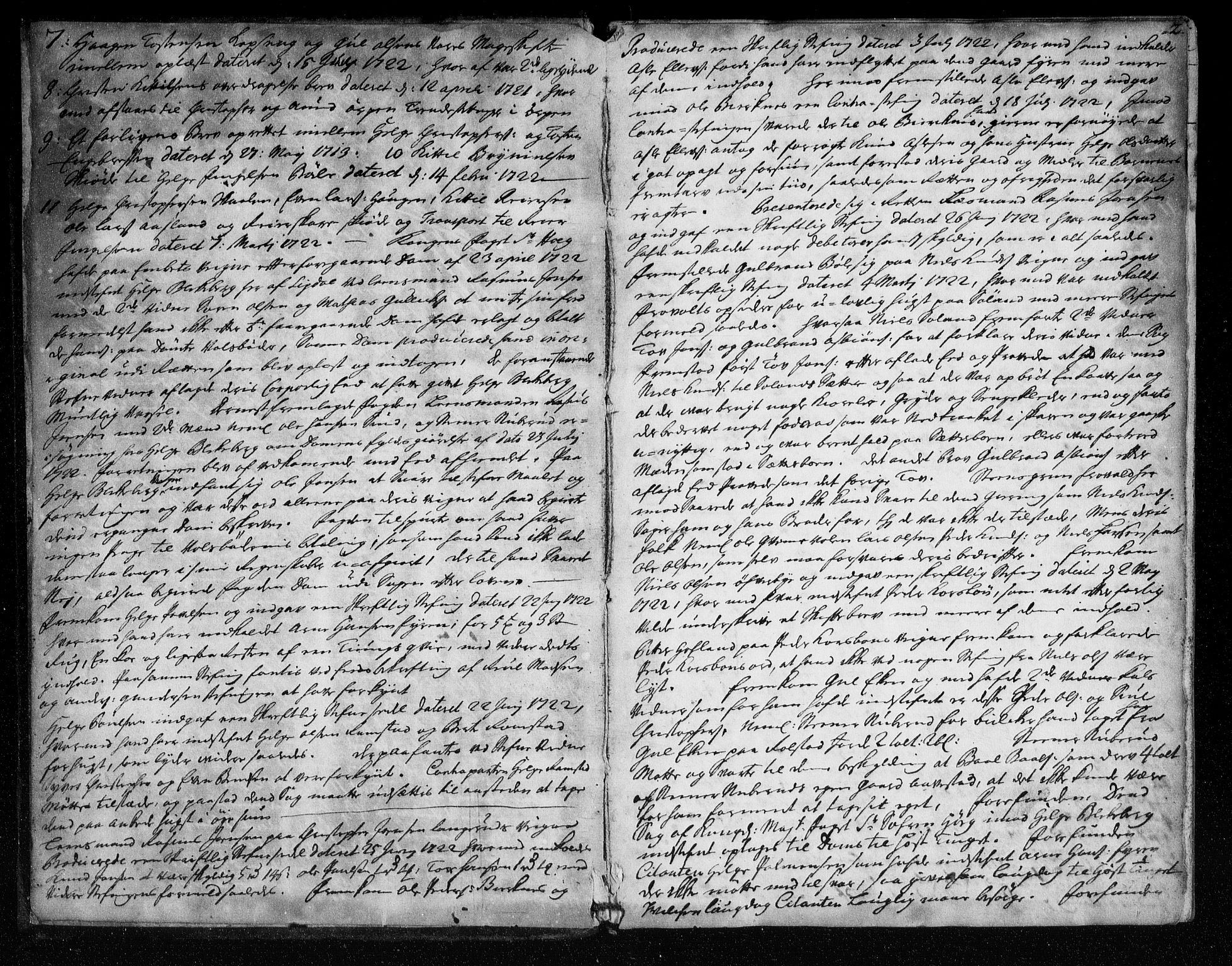Eiker, Modum og Sigdal sorenskriveri, SAKO/A-123/F/Fa/Faa/L0064: Tingbok, 1722-1724, s. 2