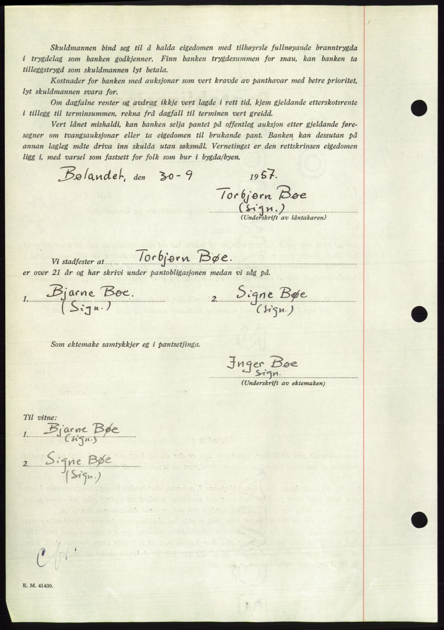 Søre Sunnmøre sorenskriveri, AV/SAT-A-4122/1/2/2C/L0130: Pantebok nr. 18B, 1957-1958, Dagboknr: 3079/1957