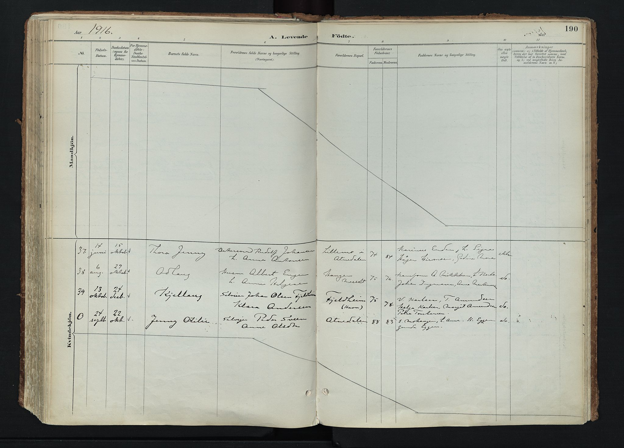 Stor-Elvdal prestekontor, AV/SAH-PREST-052/H/Ha/Haa/L0004: Ministerialbok nr. 4, 1890-1922, s. 190