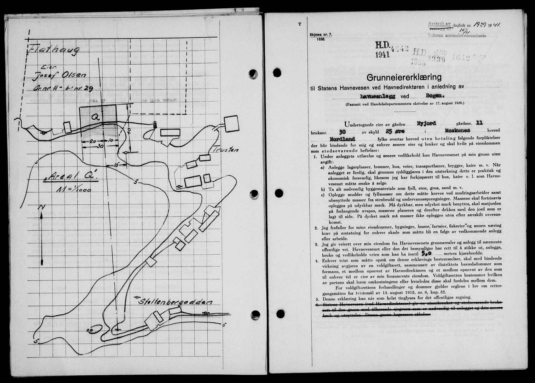 Lofoten sorenskriveri, SAT/A-0017/1/2/2C/L0009a: Pantebok nr. 9a, 1941-1942, Dagboknr: 1929/1941