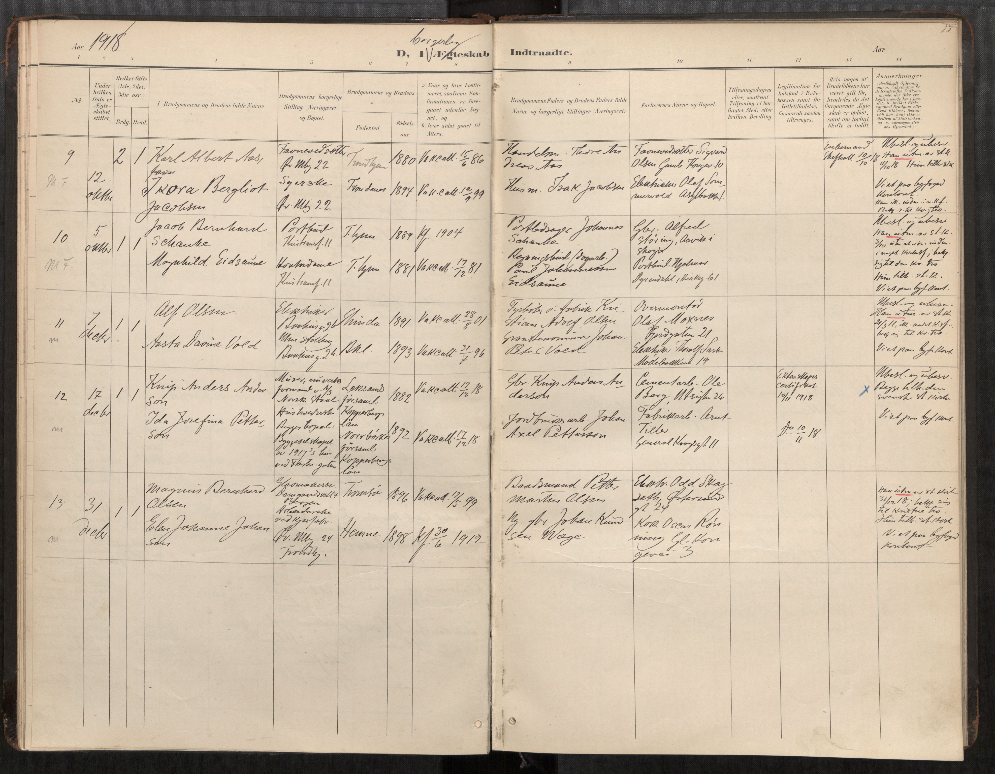 Bakklandet sokneprestkontor, AV/SAT-A-1127: Ministerialbok nr. 604A31, 1899-1920, s. 15
