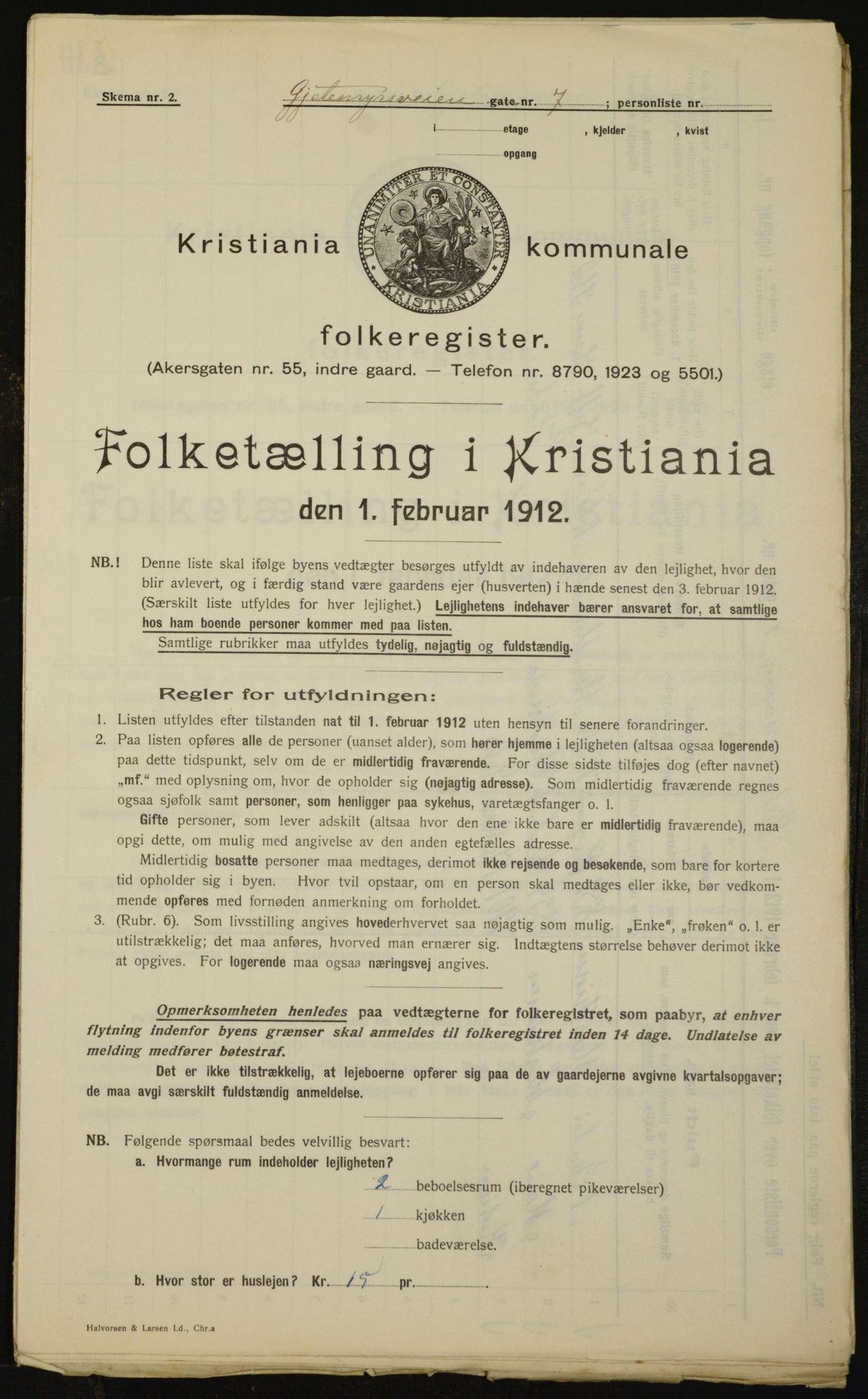 OBA, Kommunal folketelling 1.2.1912 for Kristiania, 1912, s. 28574