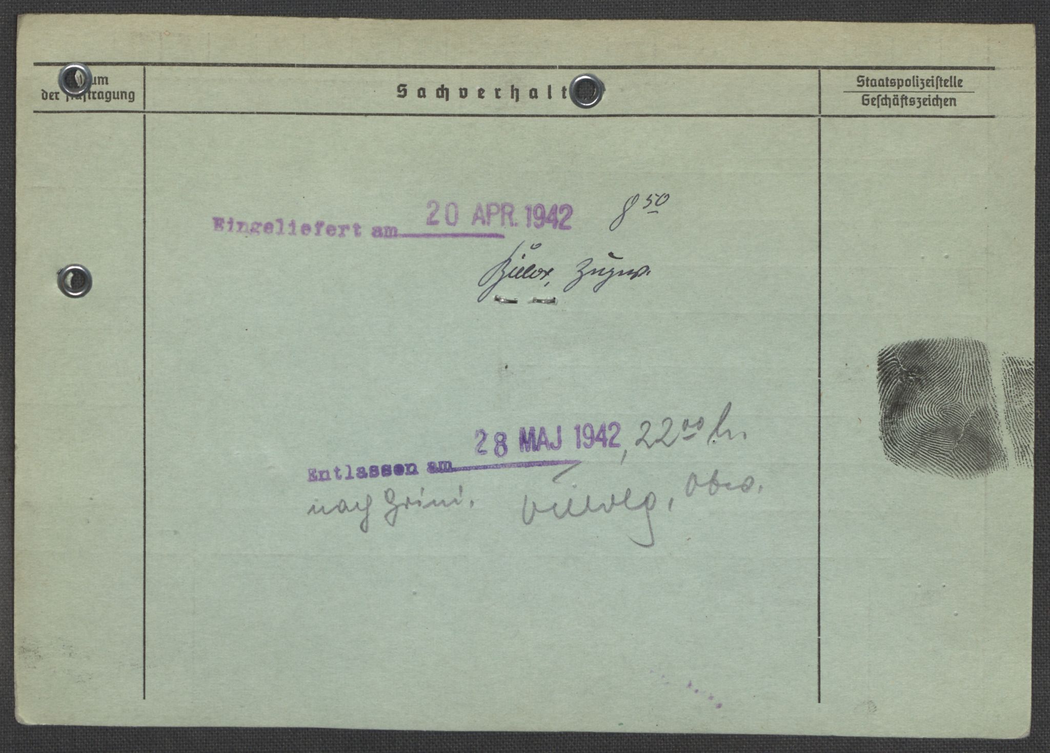 Befehlshaber der Sicherheitspolizei und des SD, AV/RA-RAFA-5969/E/Ea/Eaa/L0010: Register over norske fanger i Møllergata 19: Sø-Å, 1940-1945, s. 629