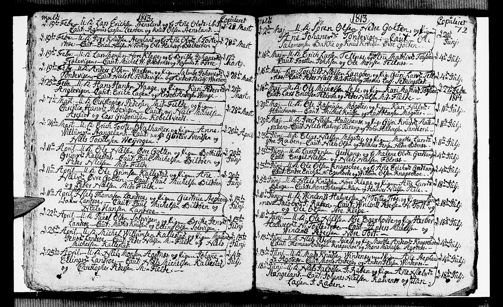 Sund sokneprestembete, AV/SAB-A-99930: Ministerialbok nr. A 8, 1788-1815, s. 72