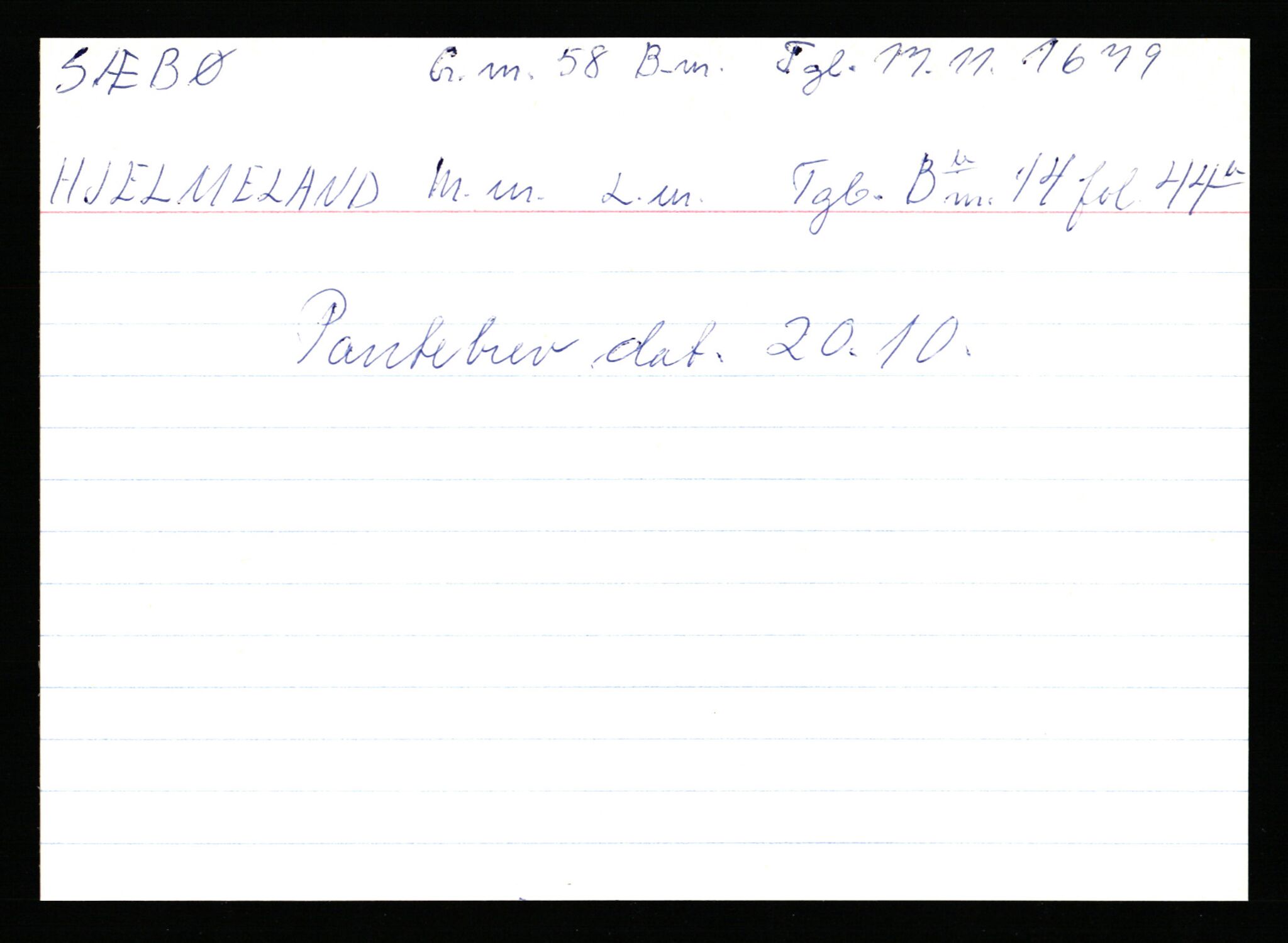 Statsarkivet i Stavanger, AV/SAST-A-101971/03/Y/Ym/L0058: Åstedskort sortert etter gårdsnavn: Sæbø - Sørhus, 1600-1950, s. 30