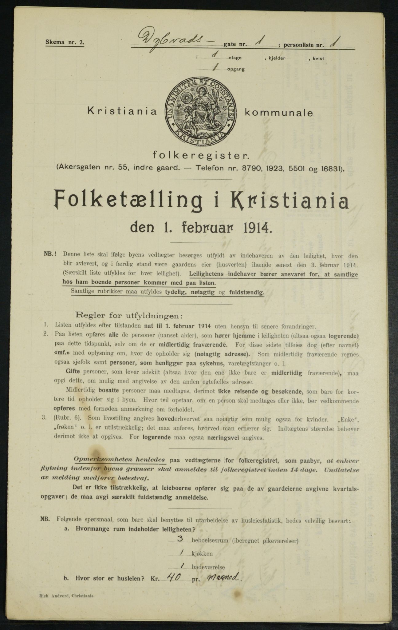 OBA, Kommunal folketelling 1.2.1914 for Kristiania, 1914, s. 17628
