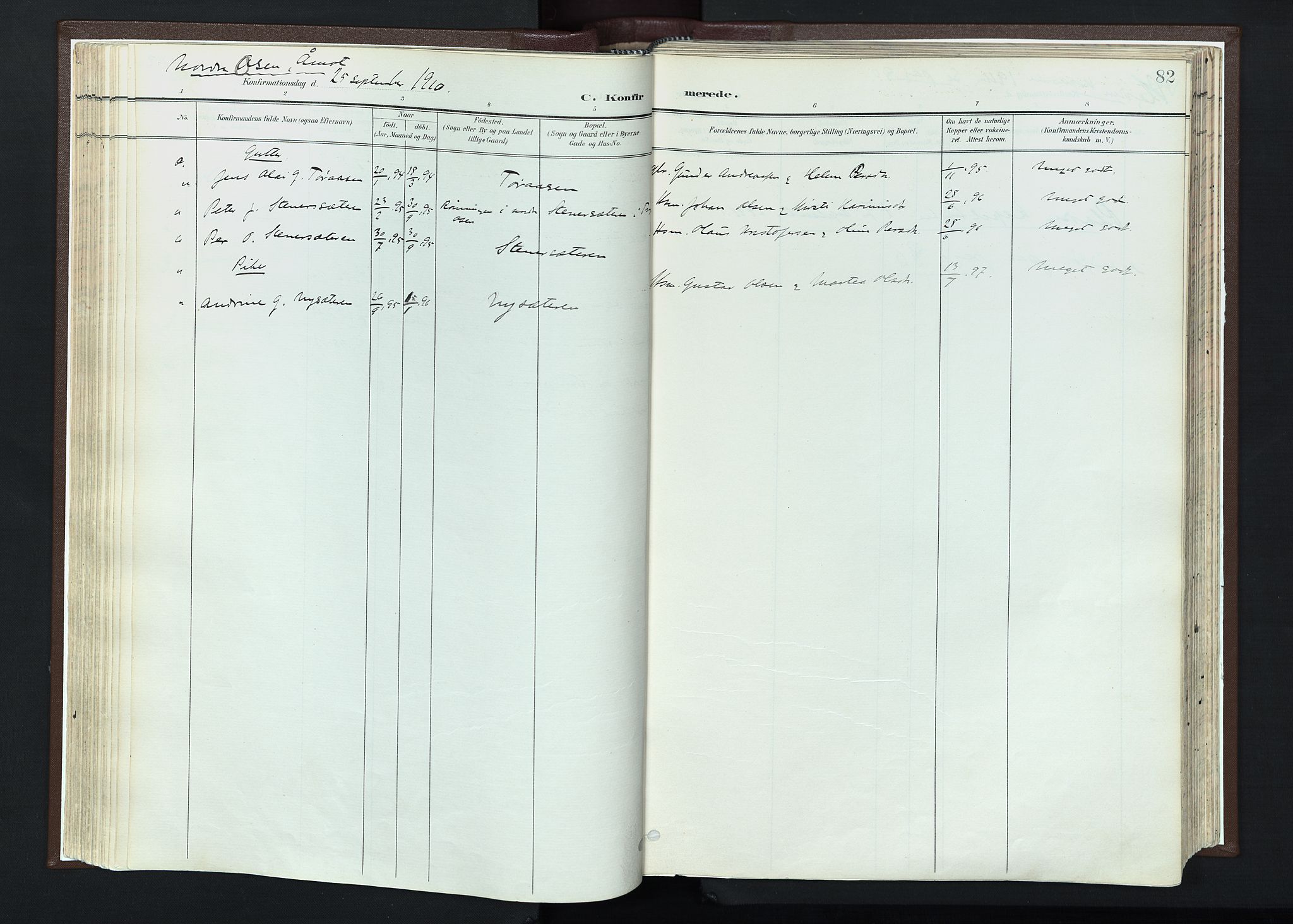 Trysil prestekontor, AV/SAH-PREST-046/H/Ha/Haa/L0013: Ministerialbok nr. 13, 1898-1911, s. 82