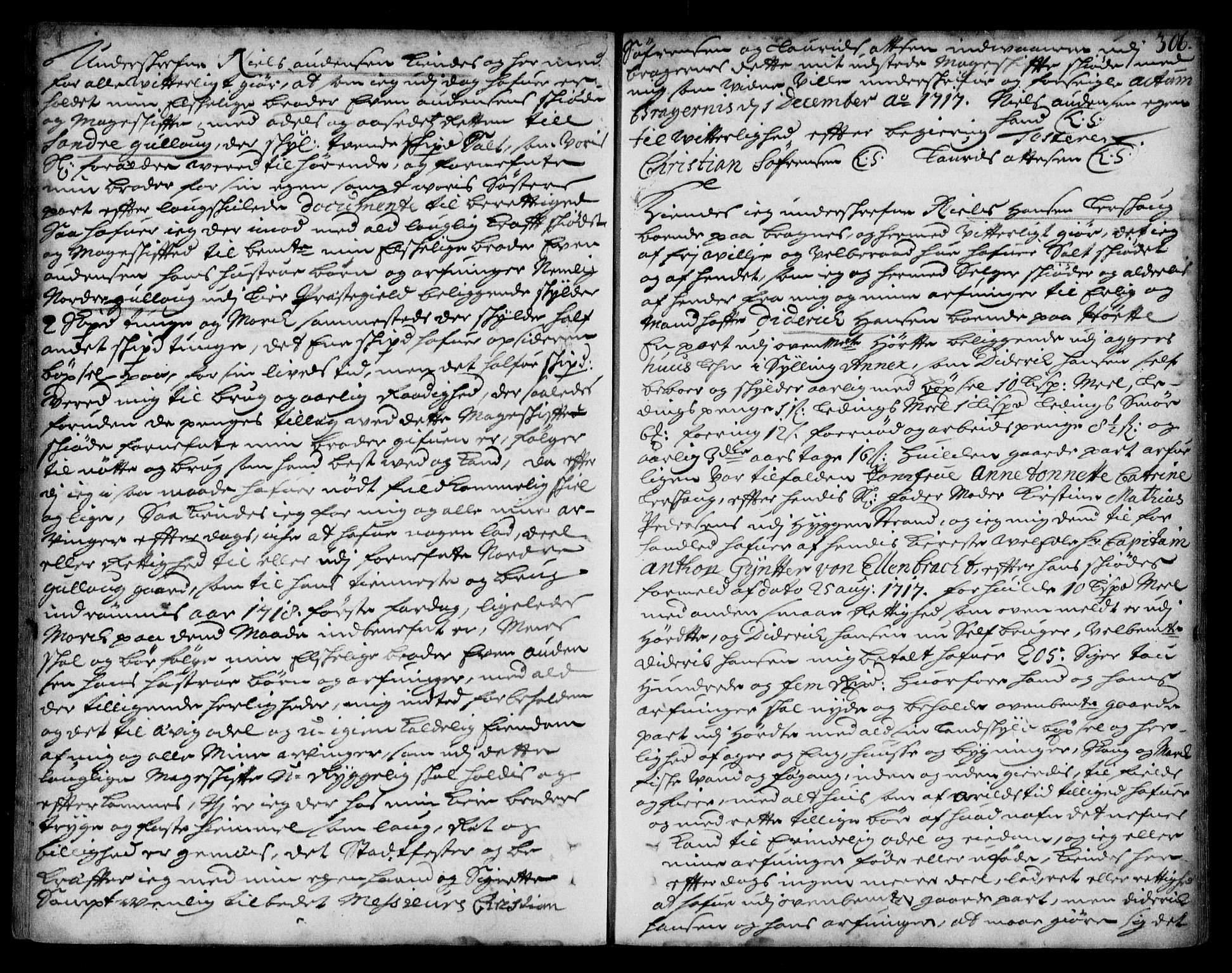 Lier, Røyken og Hurum sorenskriveri, AV/SAKO-A-89/G/Ga/Gaa/L0001: Pantebok nr. I, 1701-1725, s. 306