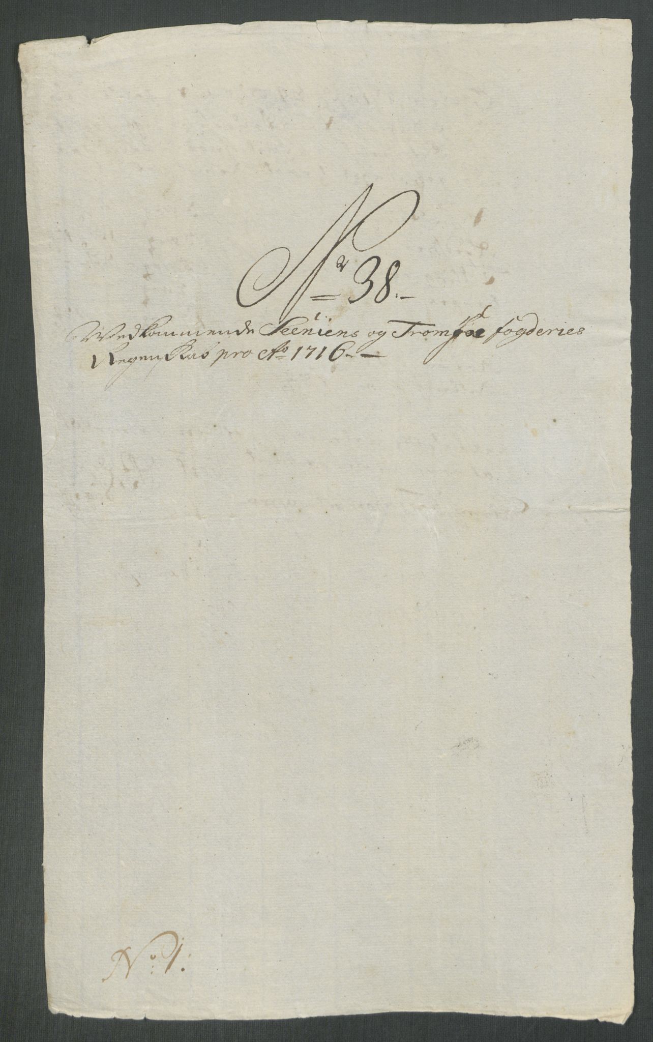 Rentekammeret inntil 1814, Reviderte regnskaper, Fogderegnskap, AV/RA-EA-4092/R68/L4762: Fogderegnskap Senja og Troms, 1716, s. 254