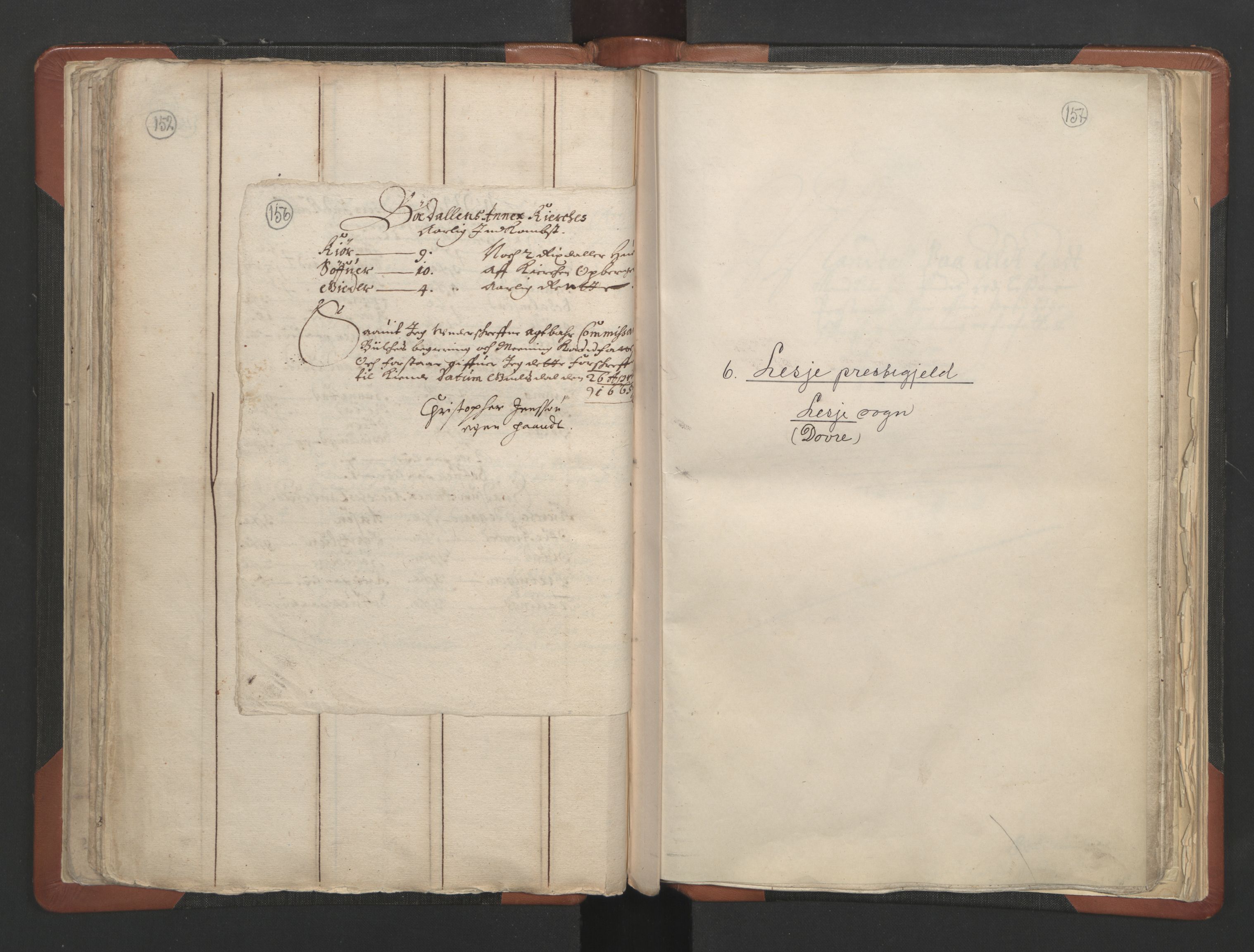 RA, Sogneprestenes manntall 1664-1666, nr. 6: Gudbrandsdal prosti, 1664-1666, s. 156-157
