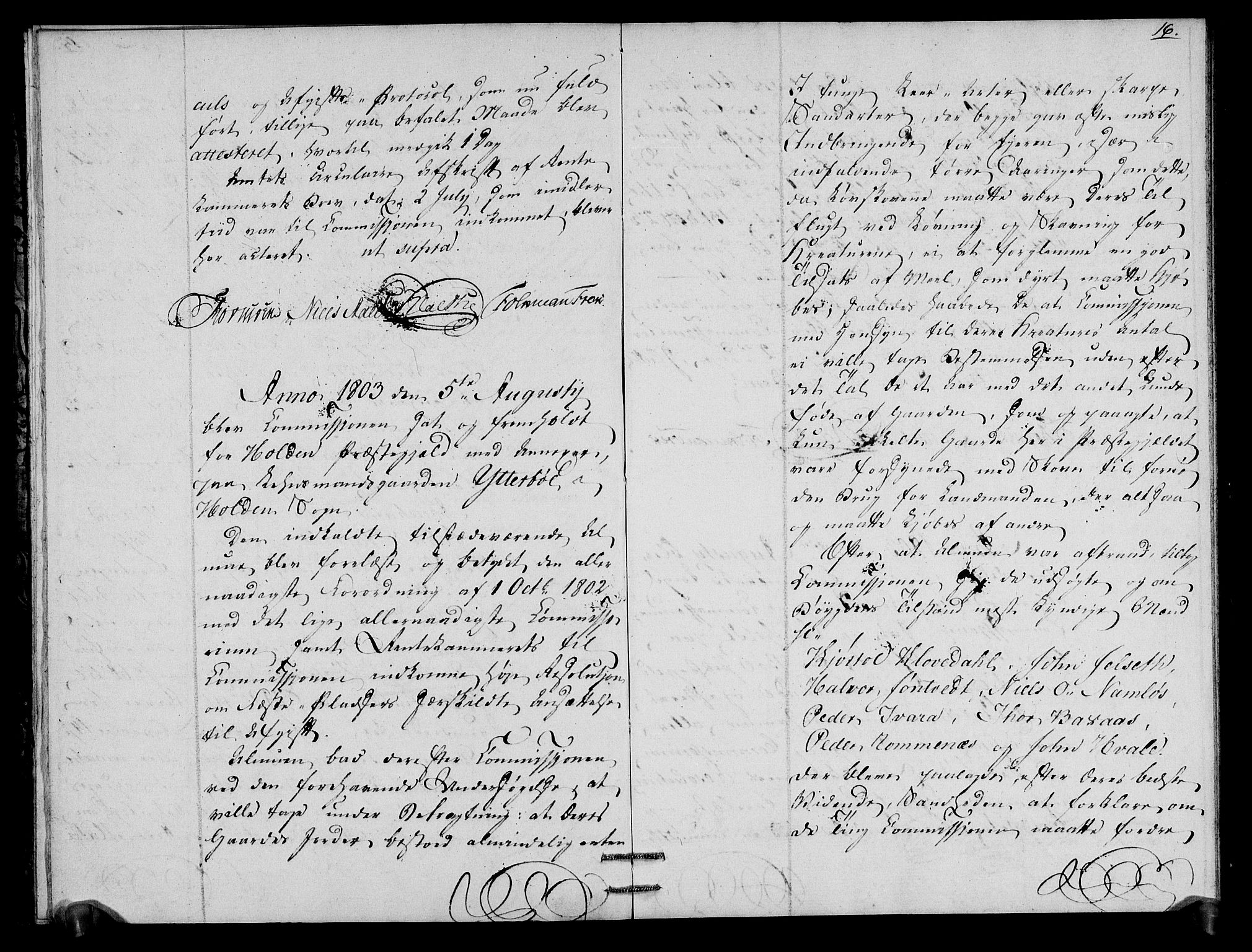 Rentekammeret inntil 1814, Realistisk ordnet avdeling, AV/RA-EA-4070/N/Ne/Nea/L0067: Nedre Telemarken og Bamble fogderi. Deliberasjonsprotokoll, 1803, s. 16