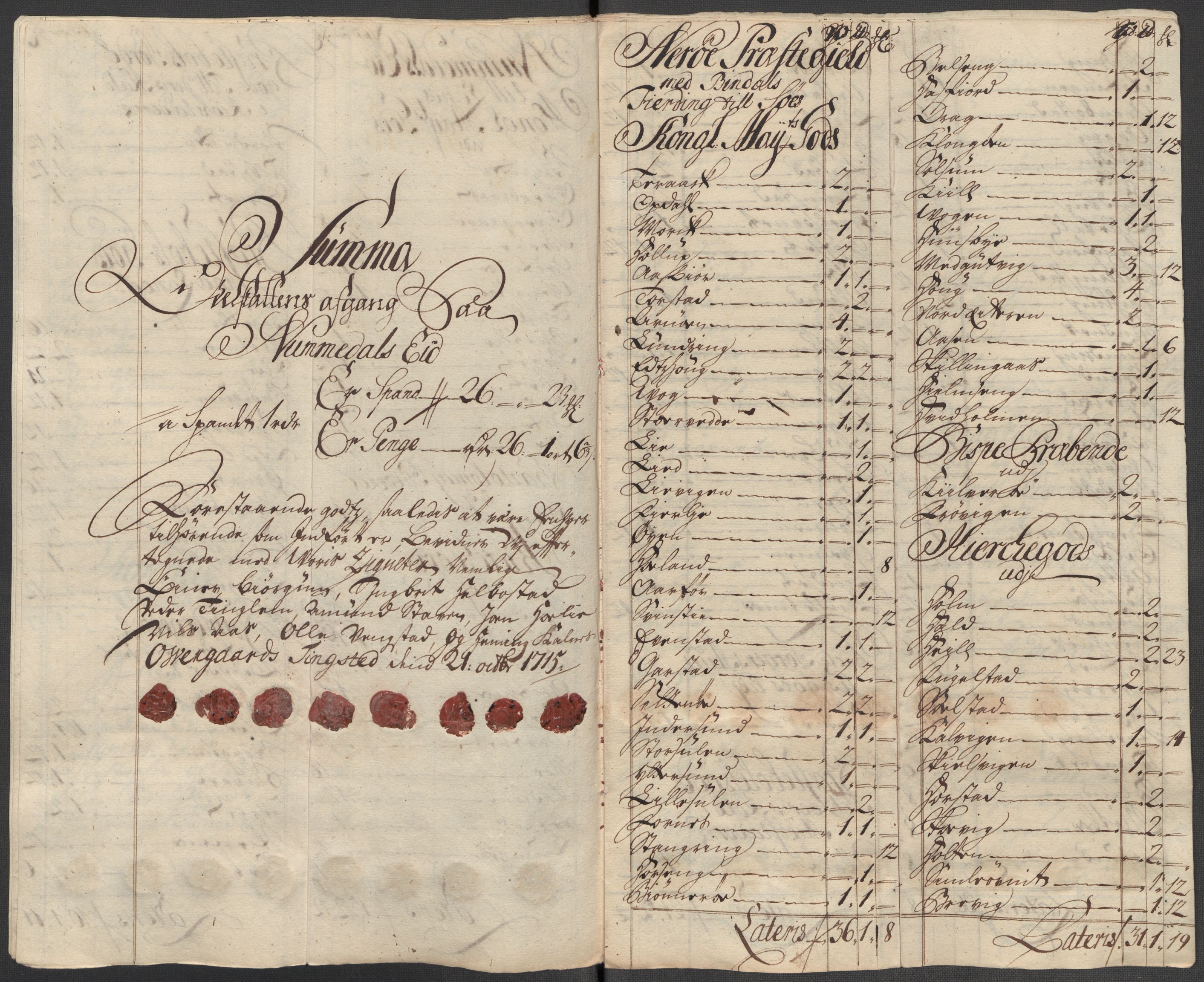 Rentekammeret inntil 1814, Reviderte regnskaper, Fogderegnskap, RA/EA-4092/R64/L4436: Fogderegnskap Namdal, 1715, s. 215