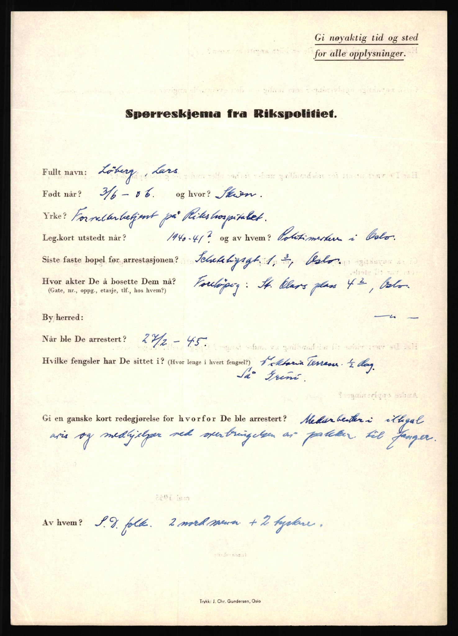 Rikspolitisjefen, AV/RA-S-1560/L/L0011: Lucassen, Oscar Fredrik - Moen, Olav, 1940-1945, s. 267