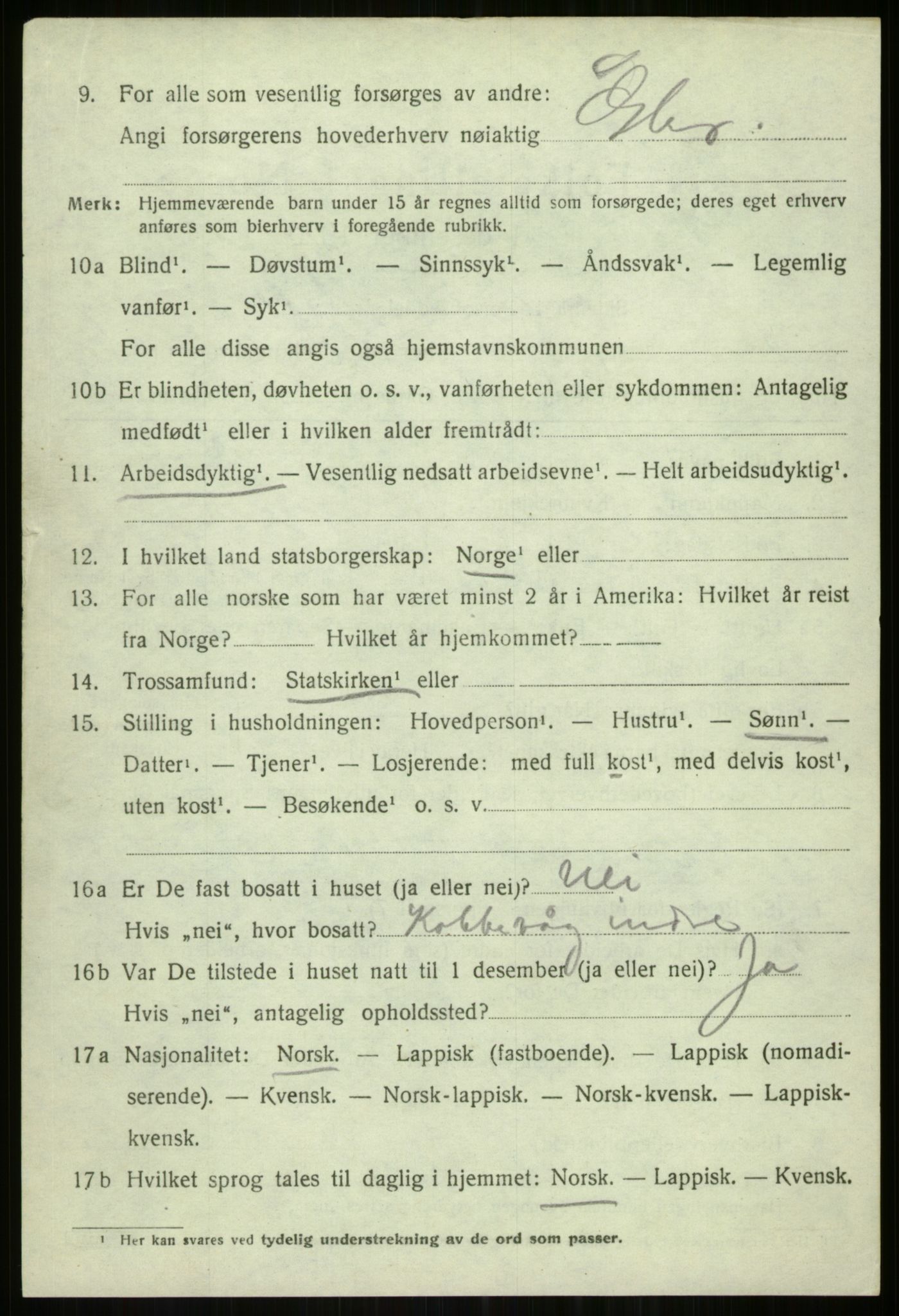 SATØ, Folketelling 1920 for 1934 Tromsøysund herred, 1920, s. 6513