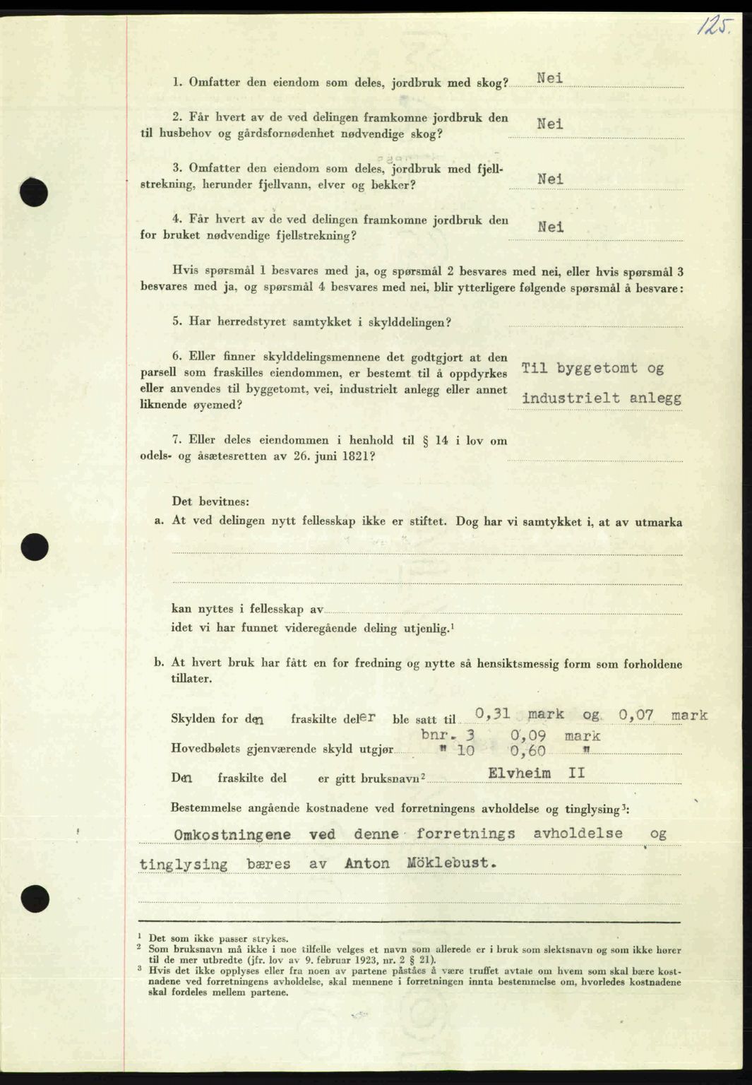 Nordmøre sorenskriveri, AV/SAT-A-4132/1/2/2Ca: Pantebok nr. A107, 1947-1948, Dagboknr: 2945/1947