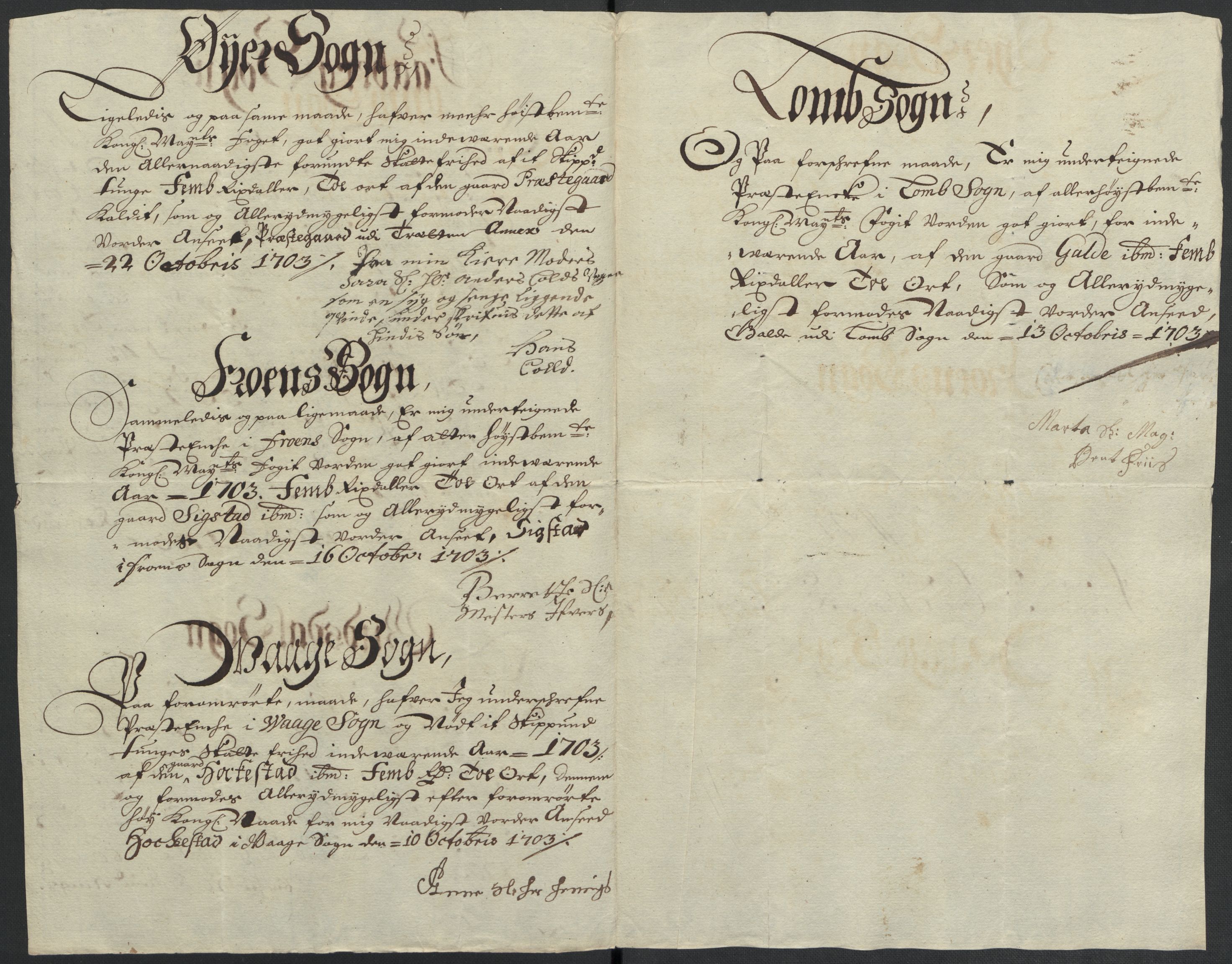 Rentekammeret inntil 1814, Reviderte regnskaper, Fogderegnskap, AV/RA-EA-4092/R17/L1176: Fogderegnskap Gudbrandsdal, 1703, s. 163