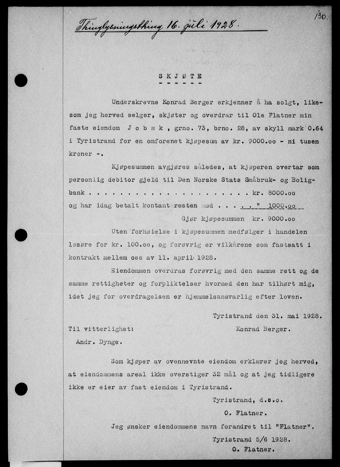 Ringerike sorenskriveri, SAKO/A-105/G/Ga/Gab/L0061: Pantebok nr. I 61, 1928-1929, s. 130