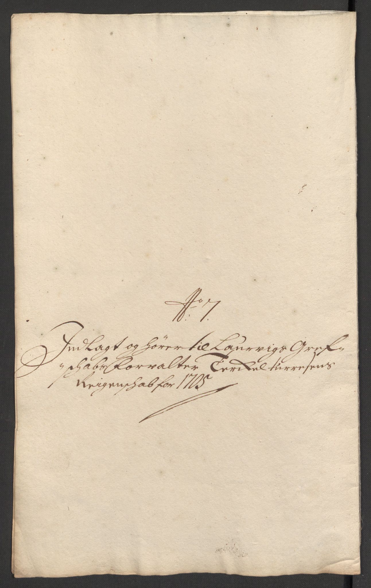 Rentekammeret inntil 1814, Reviderte regnskaper, Fogderegnskap, RA/EA-4092/R33/L1978: Fogderegnskap Larvik grevskap, 1704-1705, s. 416