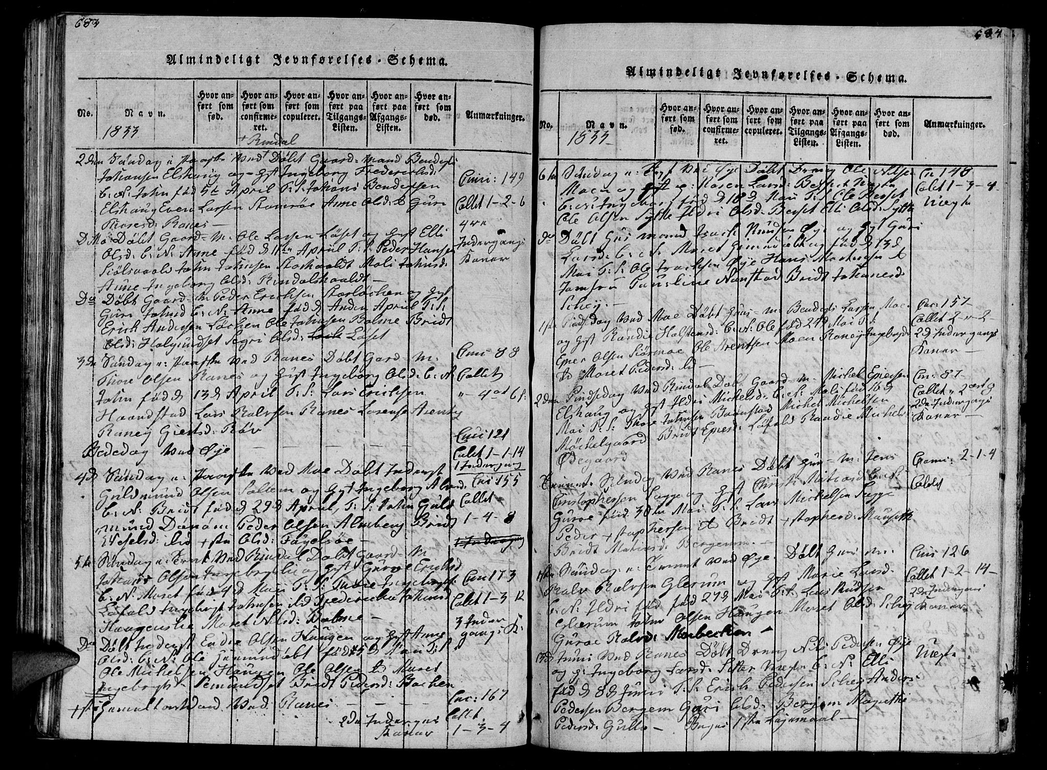 Ministerialprotokoller, klokkerbøker og fødselsregistre - Møre og Romsdal, AV/SAT-A-1454/595/L1050: Klokkerbok nr. 595C02, 1819-1834, s. 683-684