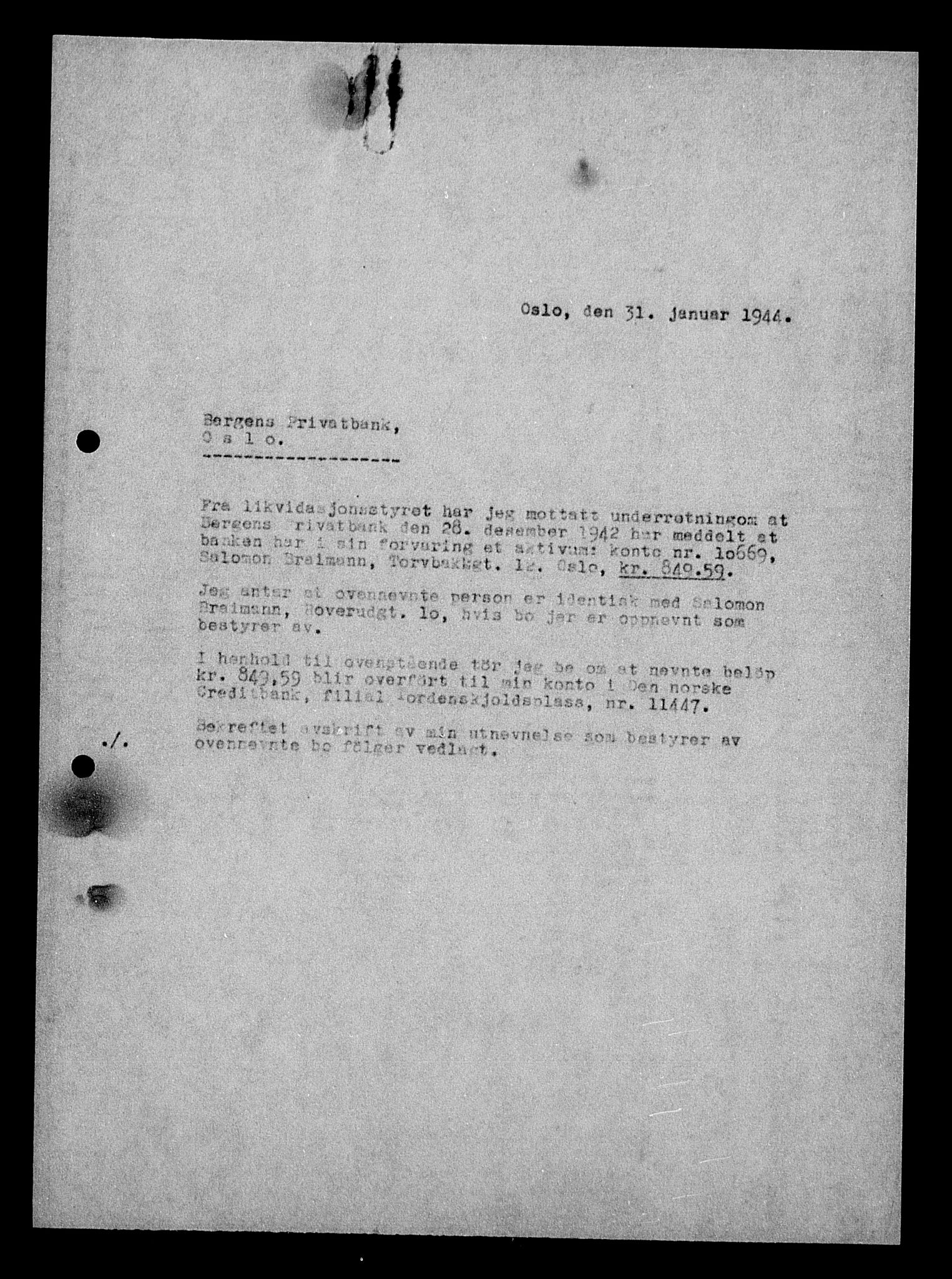 Justisdepartementet, Tilbakeføringskontoret for inndratte formuer, AV/RA-S-1564/H/Hc/Hcc/L0927: --, 1945-1947, s. 466