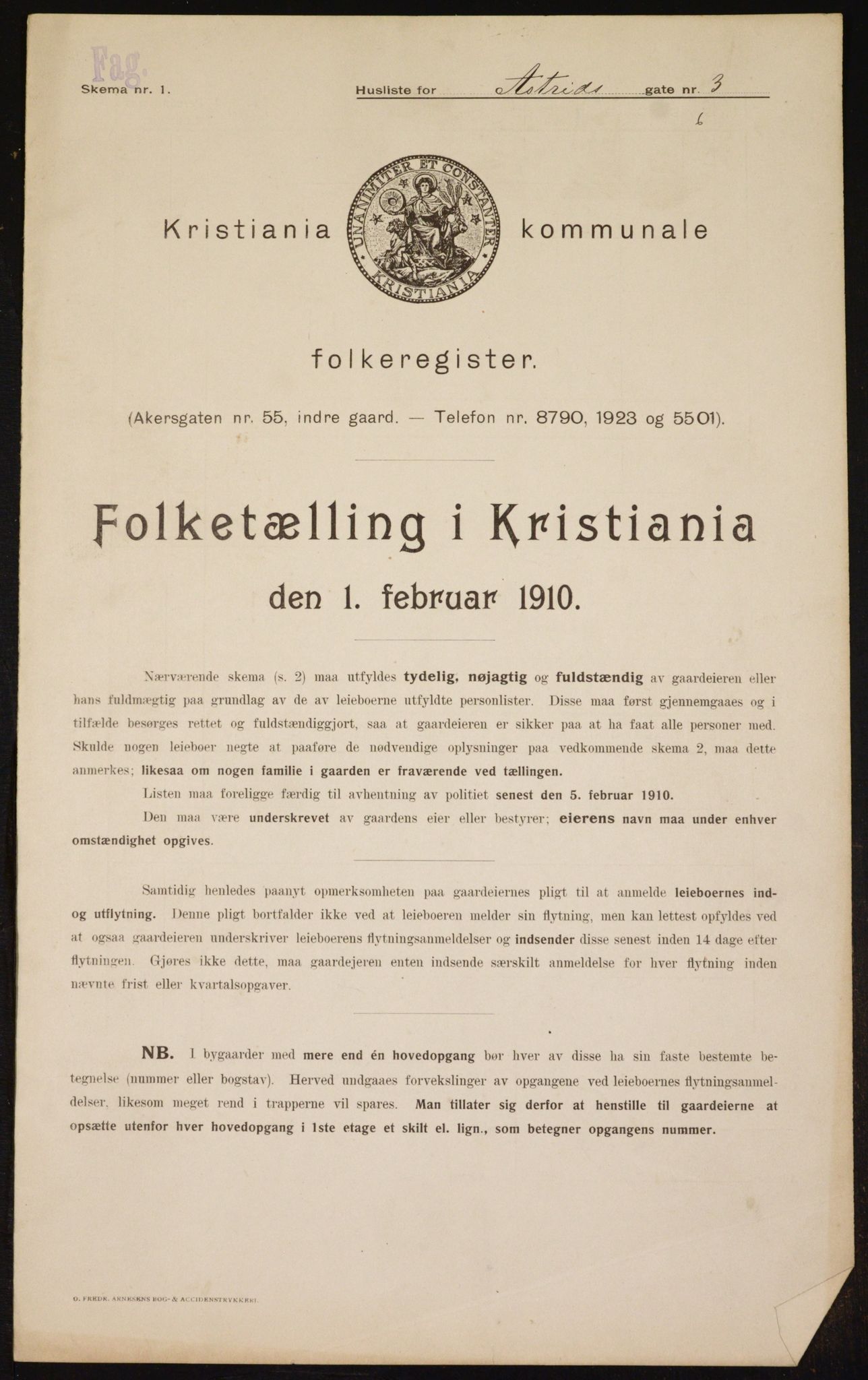 OBA, Kommunal folketelling 1.2.1910 for Kristiania, 1910, s. 2337