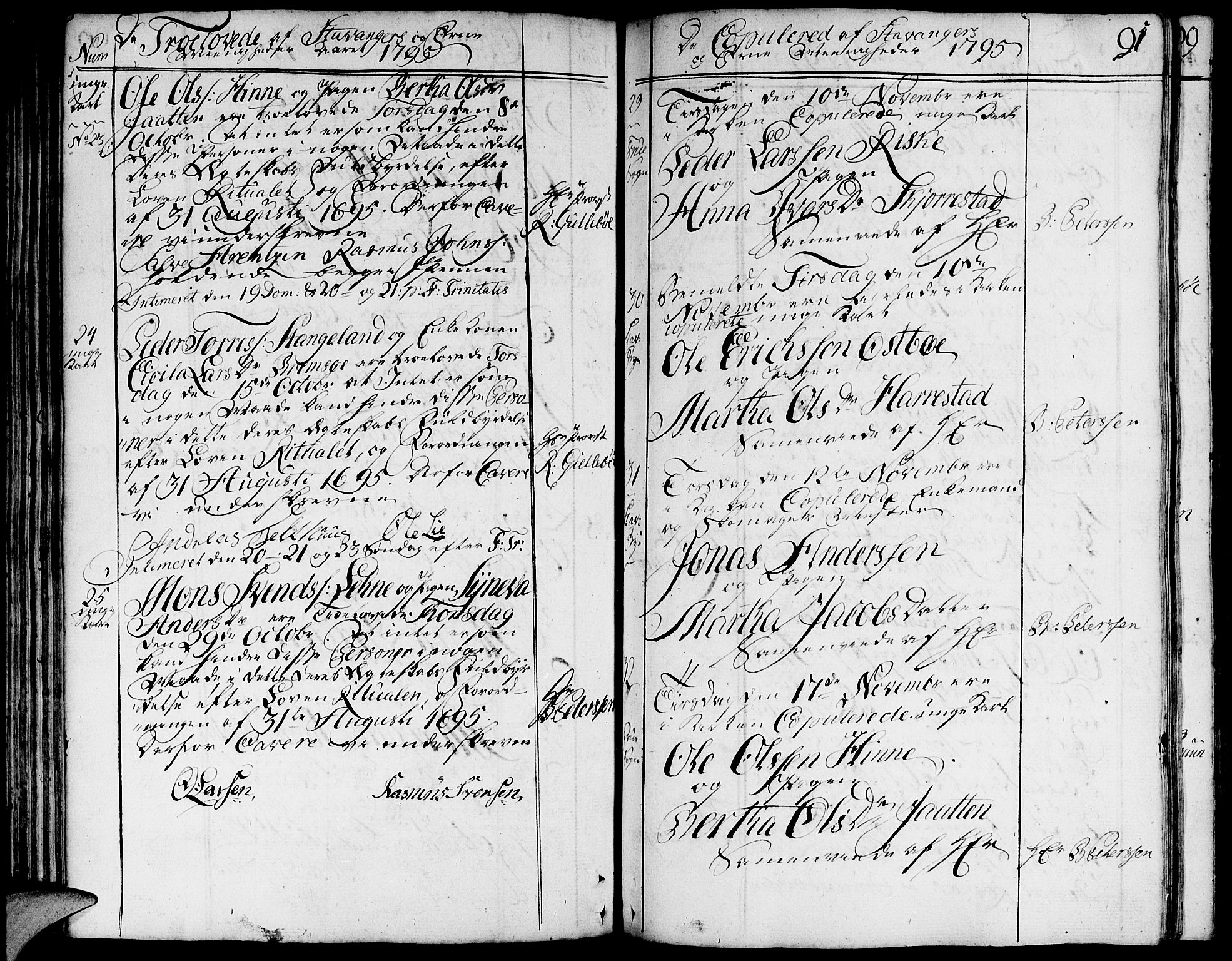 Domkirken sokneprestkontor, AV/SAST-A-101812/001/30/30BA/L0006: Ministerialbok nr. A 6, 1783-1815, s. 91