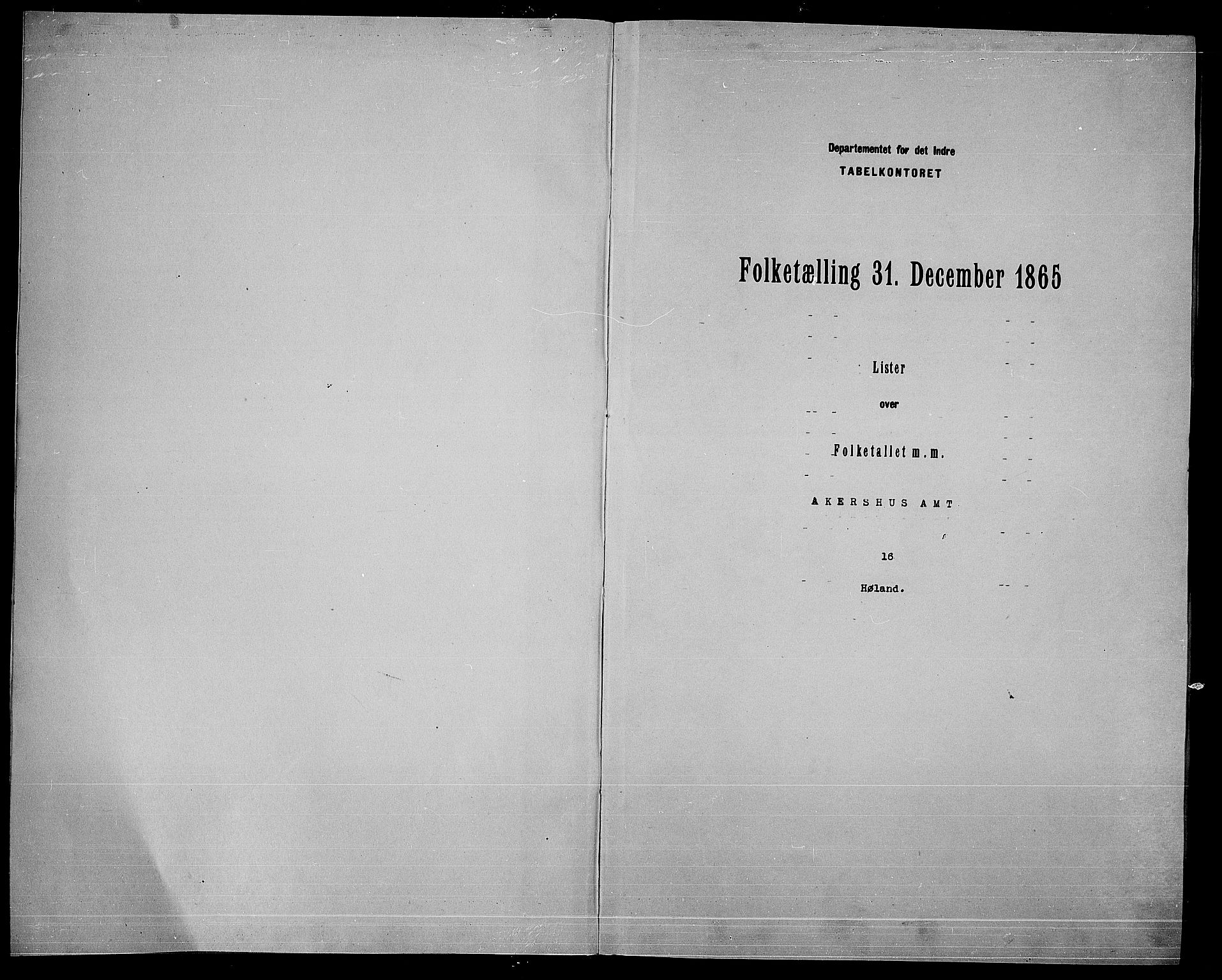 RA, Folketelling 1865 for 0221P Høland prestegjeld, 1865, s. 3