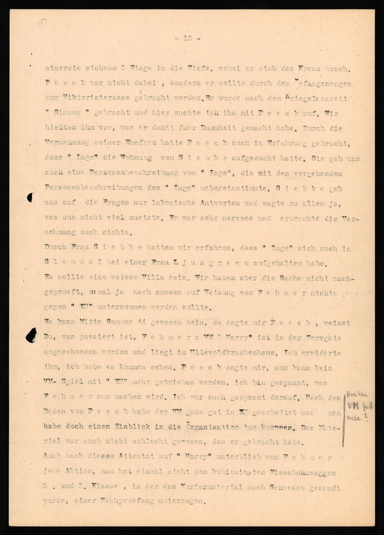 Forsvaret, Forsvarets overkommando II, AV/RA-RAFA-3915/D/Db/L0018: CI Questionaires. Tyske okkupasjonsstyrker i Norge. Tyskere., 1945-1946, s. 223