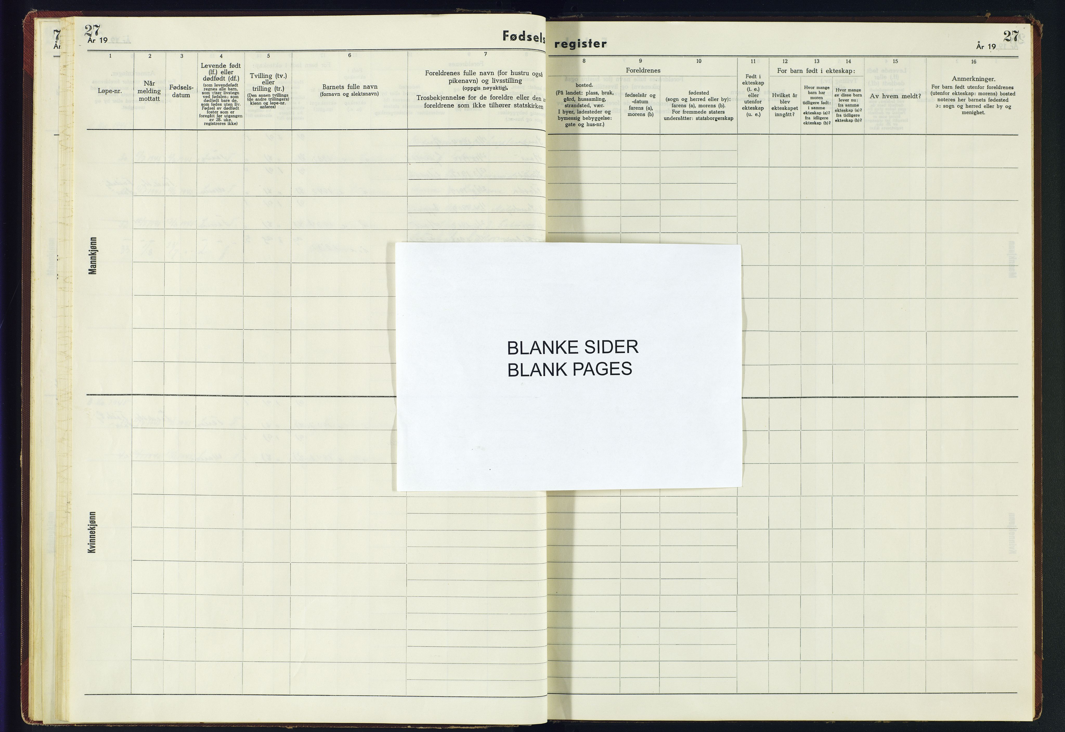 Holt sokneprestkontor, AV/SAK-1111-0021/J/Jb/L0001: Fødselsregister nr. II.6.1, 1942-1945