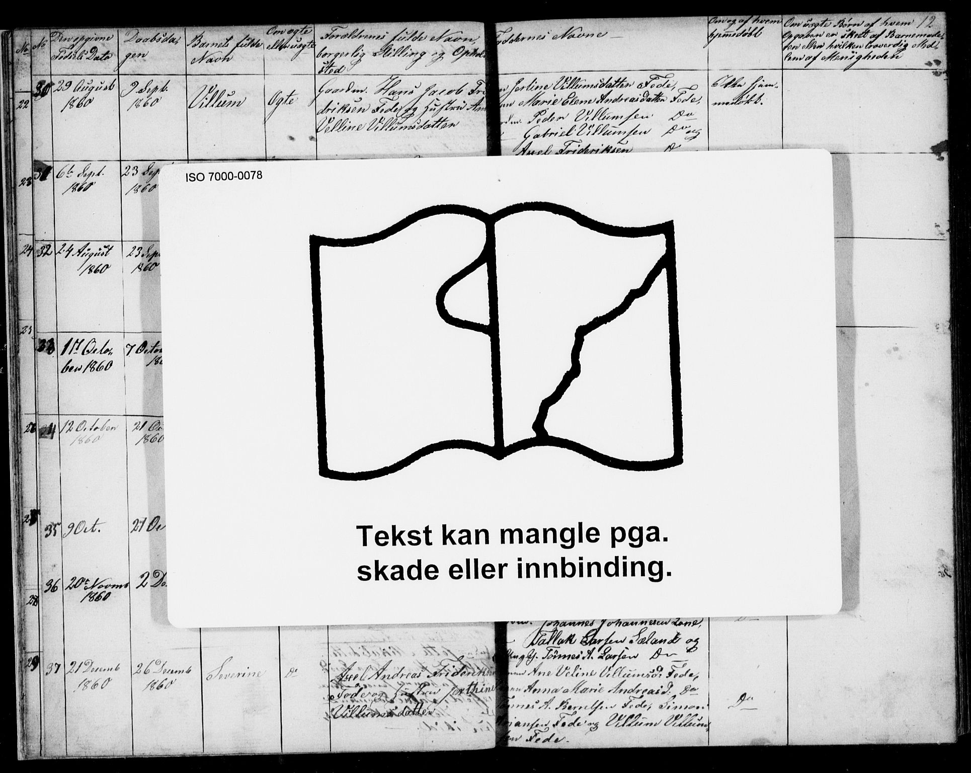 Kvinesdal sokneprestkontor, AV/SAK-1111-0026/F/Fb/Fba/L0003: Klokkerbok nr. B 3, 1858-1893, s. 12