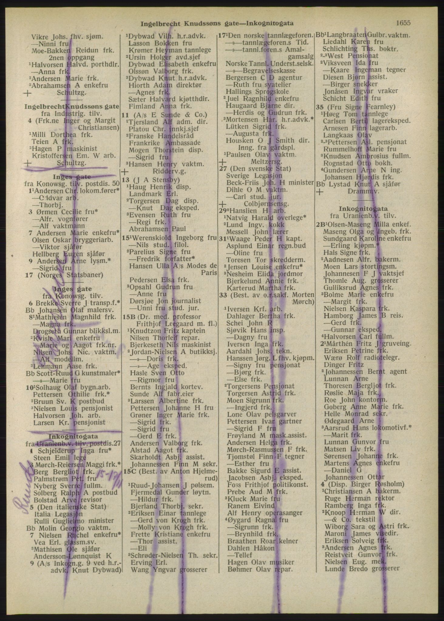 Kristiania/Oslo adressebok, PUBL/-, 1947, s. 1655