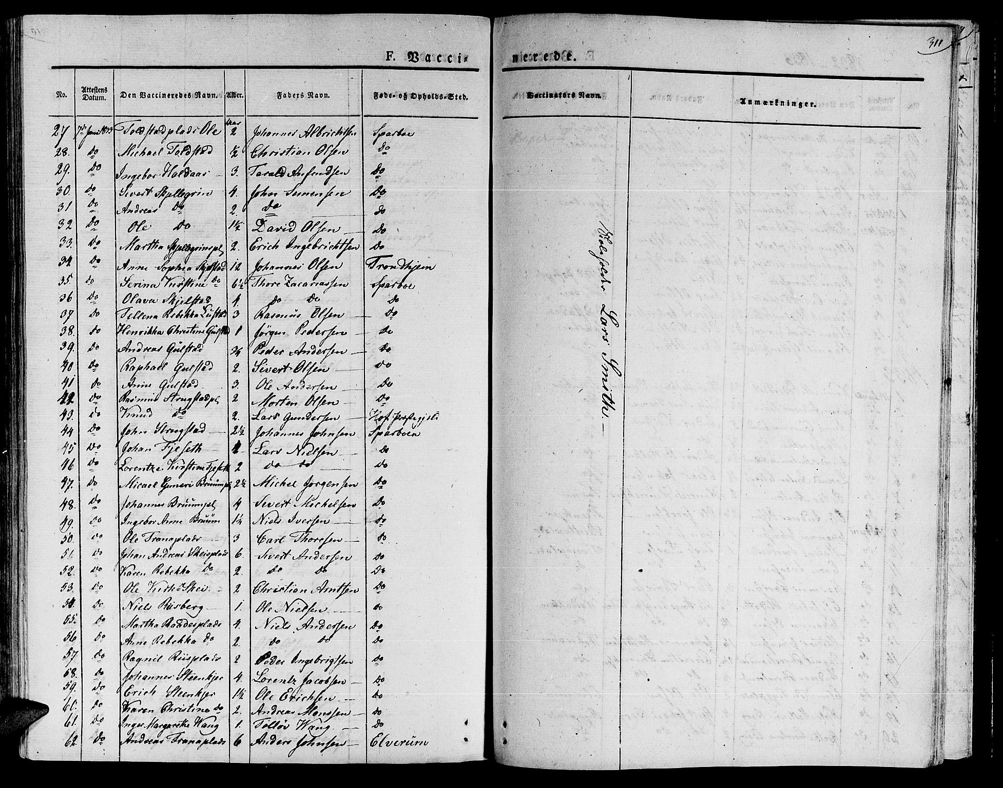 Ministerialprotokoller, klokkerbøker og fødselsregistre - Nord-Trøndelag, SAT/A-1458/735/L0336: Ministerialbok nr. 735A05 /1, 1825-1835, s. 311