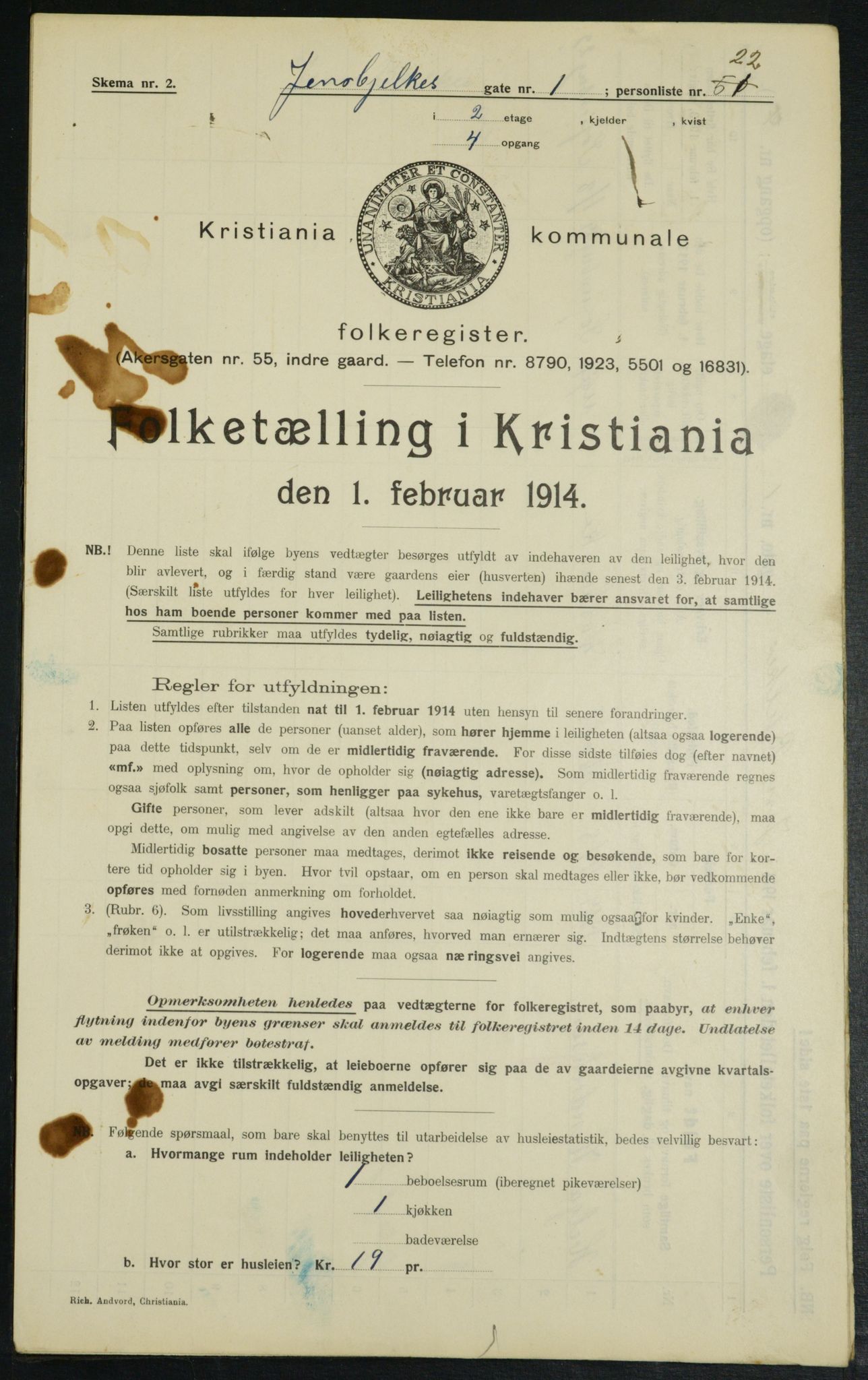 OBA, Kommunal folketelling 1.2.1914 for Kristiania, 1914, s. 45473