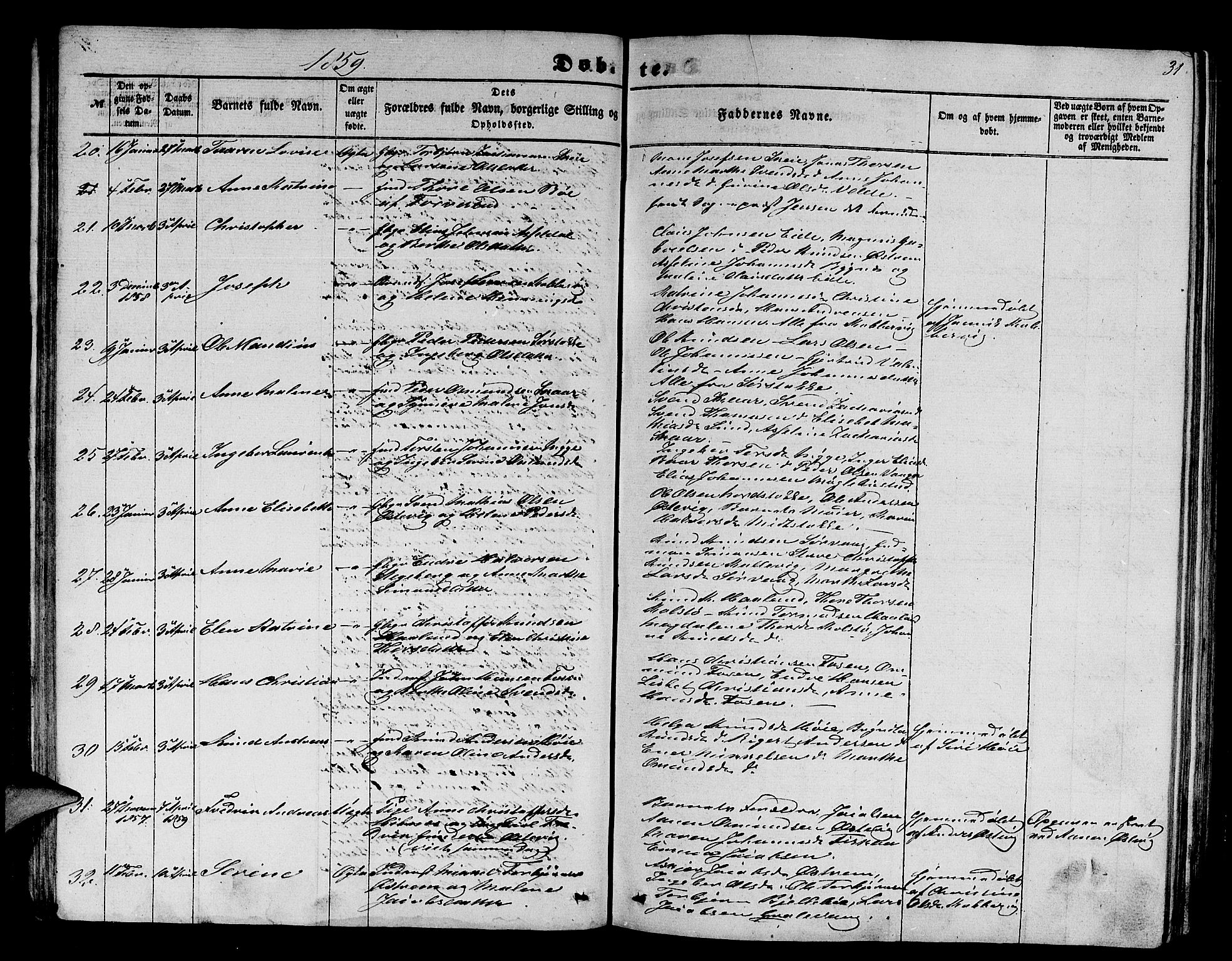 Avaldsnes sokneprestkontor, AV/SAST-A -101851/H/Ha/Hab/L0003: Klokkerbok nr. B 3, 1857-1871, s. 31