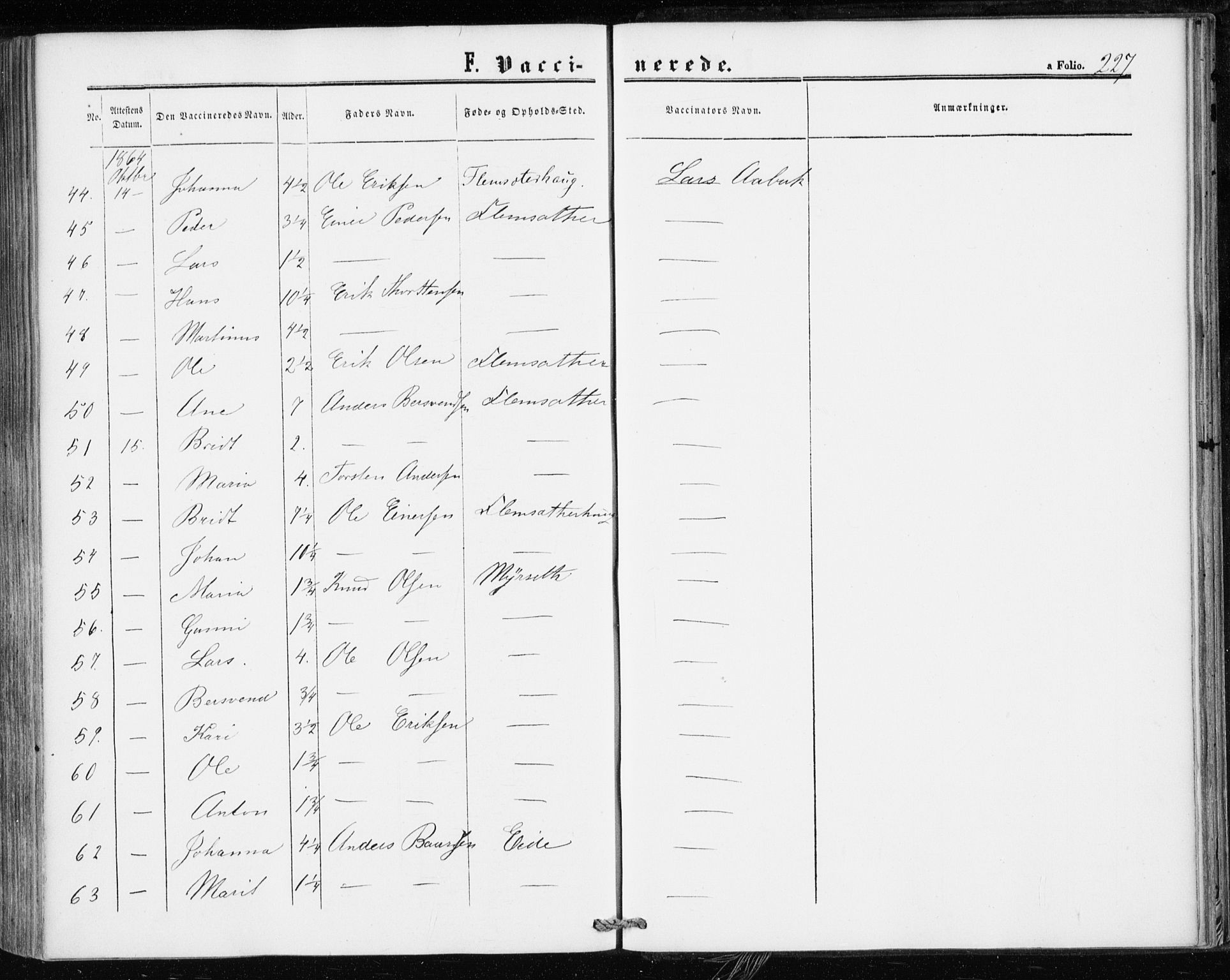 Ministerialprotokoller, klokkerbøker og fødselsregistre - Møre og Romsdal, AV/SAT-A-1454/586/L0985: Ministerialbok nr. 586A11, 1857-1866, s. 227