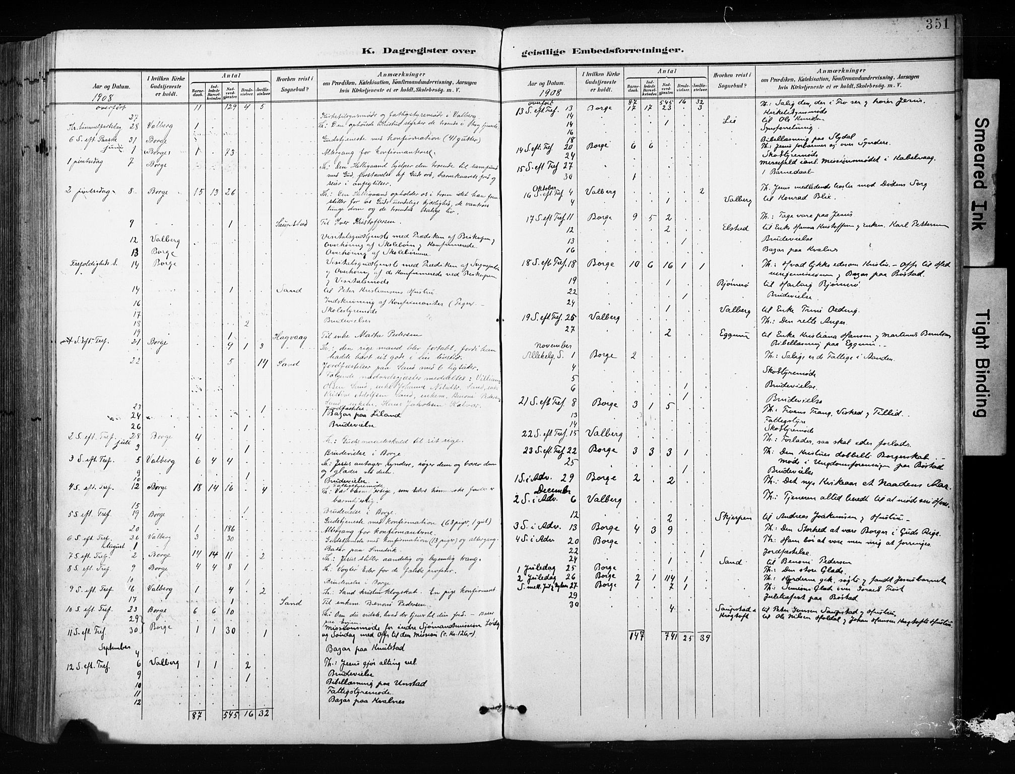 Ministerialprotokoller, klokkerbøker og fødselsregistre - Nordland, AV/SAT-A-1459/880/L1134: Ministerialbok nr. 880A08, 1899-1908, s. 351