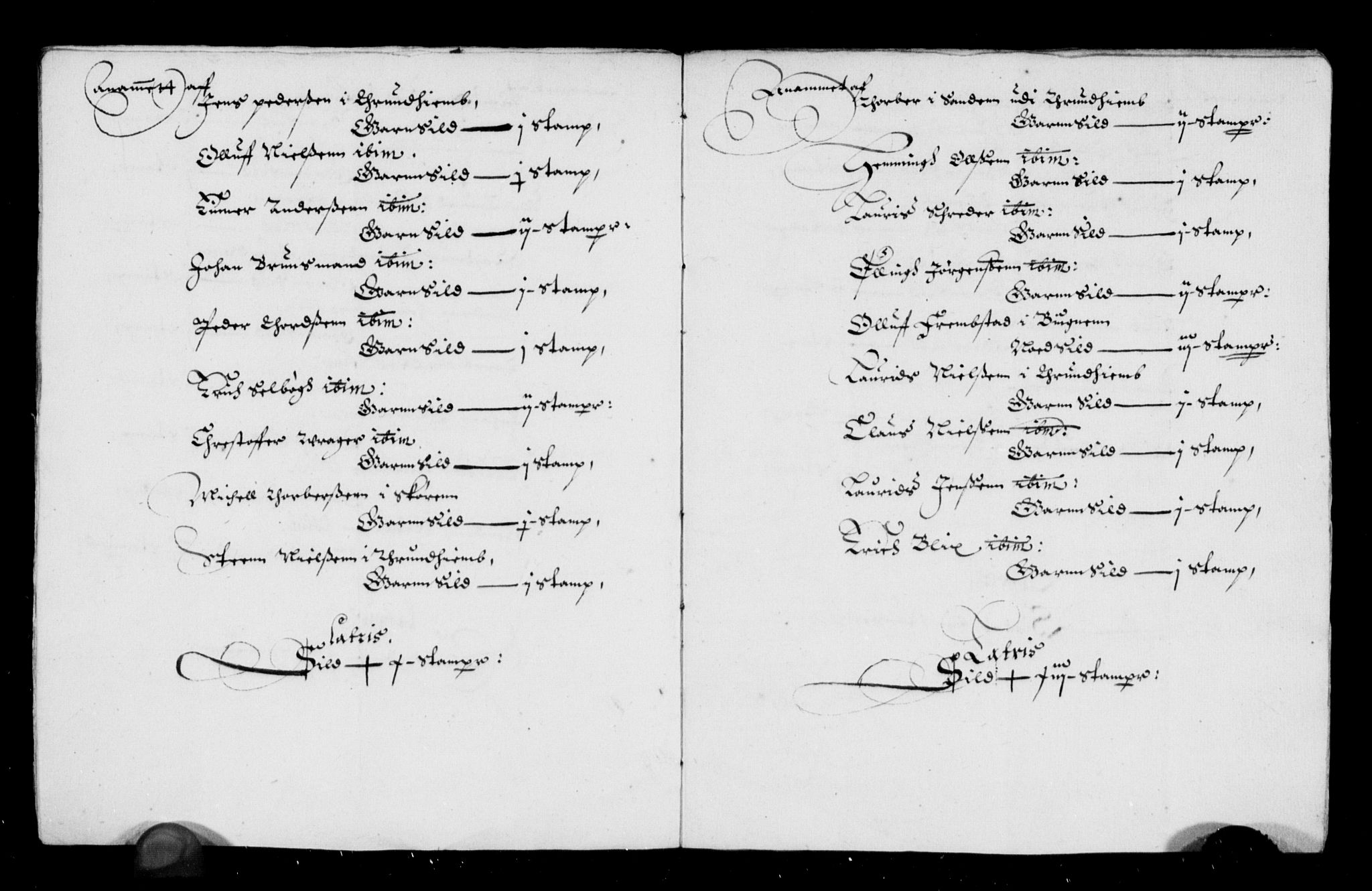 Rentekammeret inntil 1814, Reviderte regnskaper, Lensregnskaper, AV/RA-EA-5023/R/Rb/Rbw/L0077: Trondheim len, 1642-1644