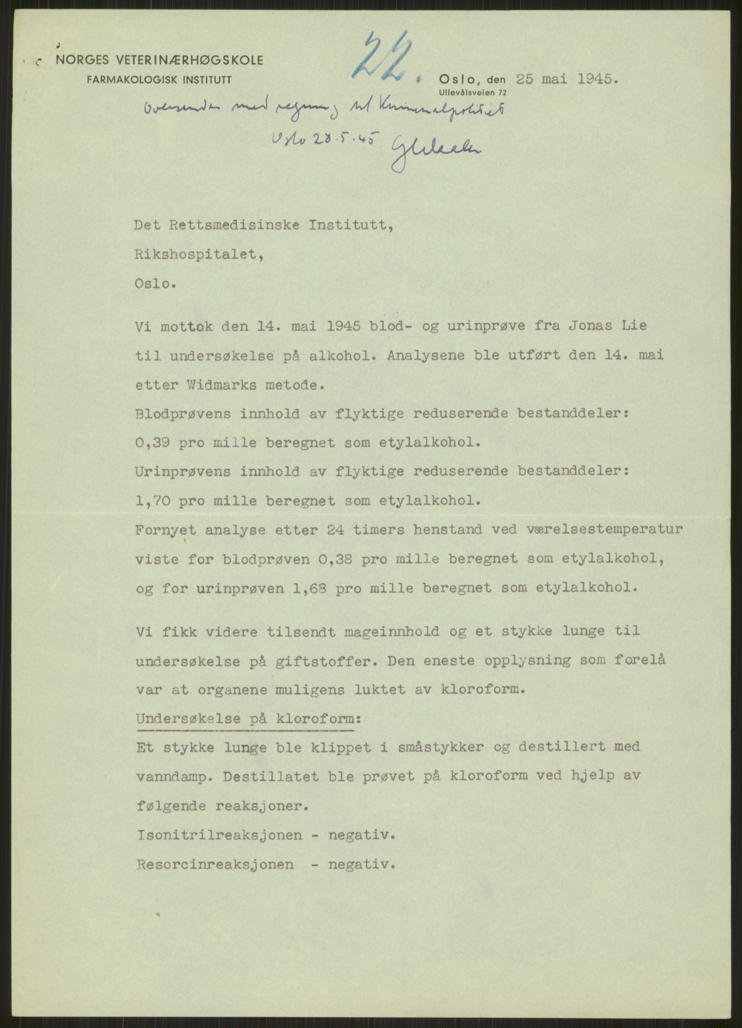 Landssvikarkivet, Oslo politikammer, AV/RA-S-3138-01/D/Dp/L0093/0015: B-sak 3029 - 3048 / Sak 3045, 1945, s. 291