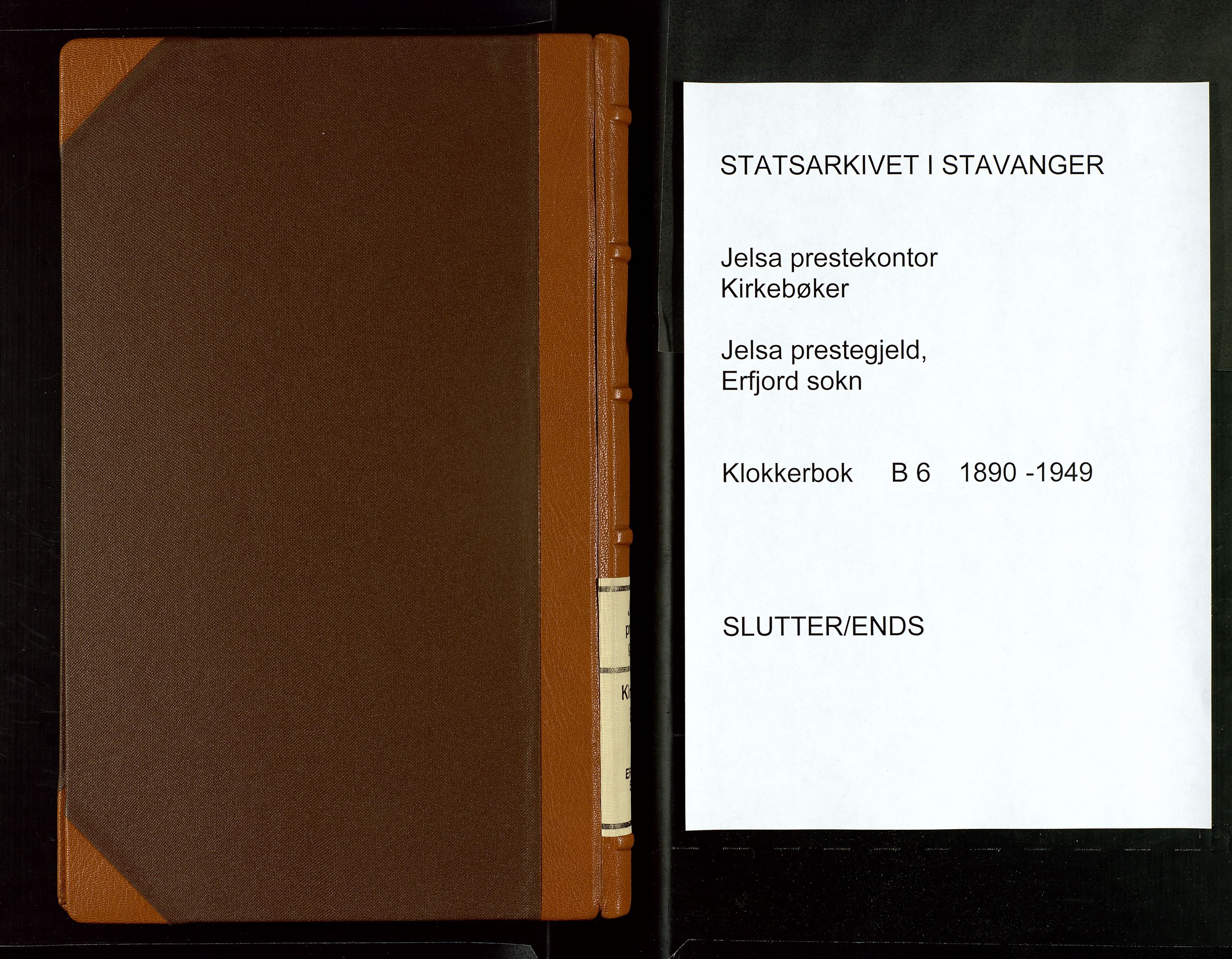 Jelsa sokneprestkontor, SAST/A-101842/01/V: Klokkerbok nr. B 6, 1890-1949