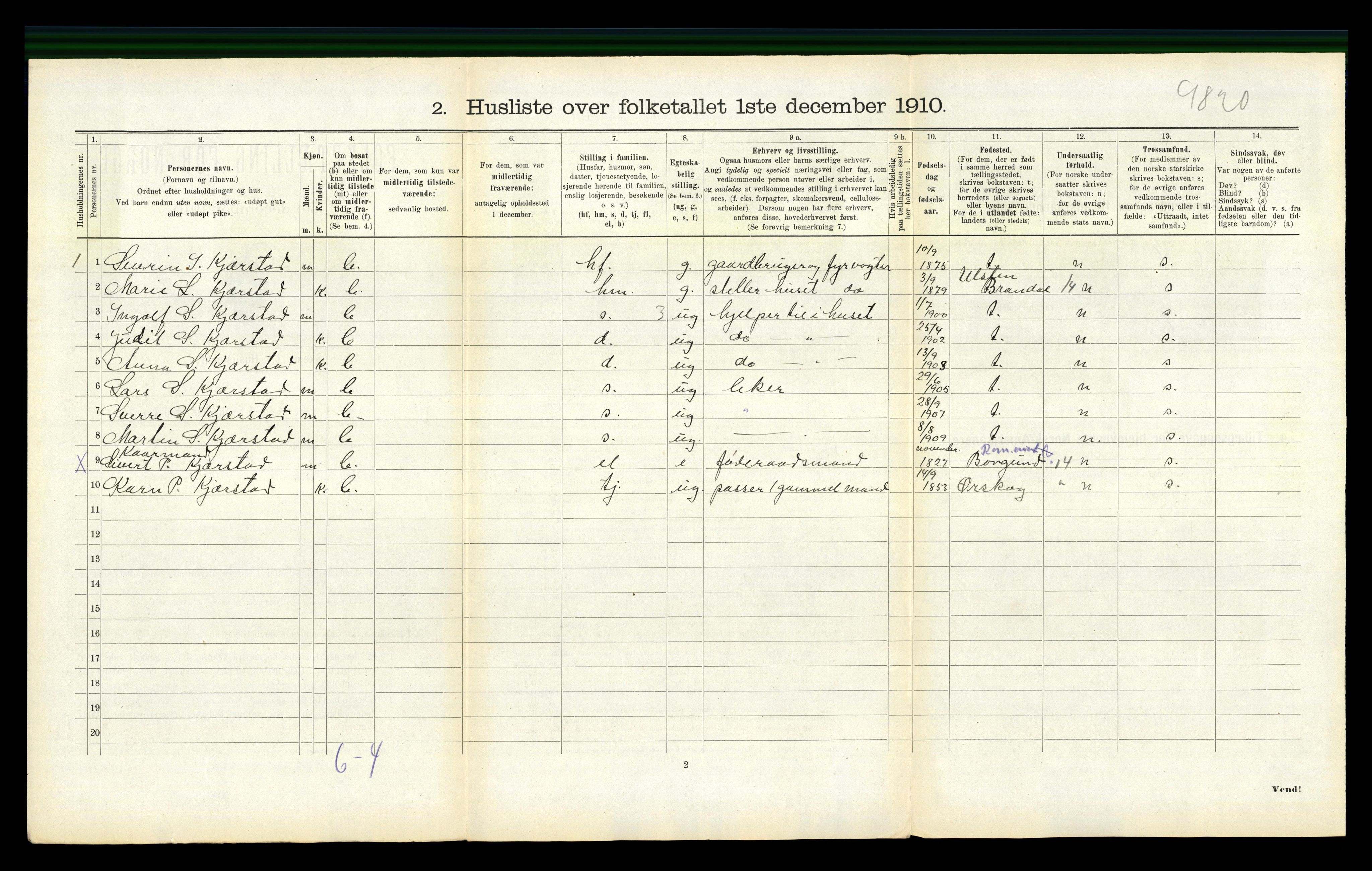 RA, Folketelling 1910 for 1534 Haram herred, 1910, s. 488