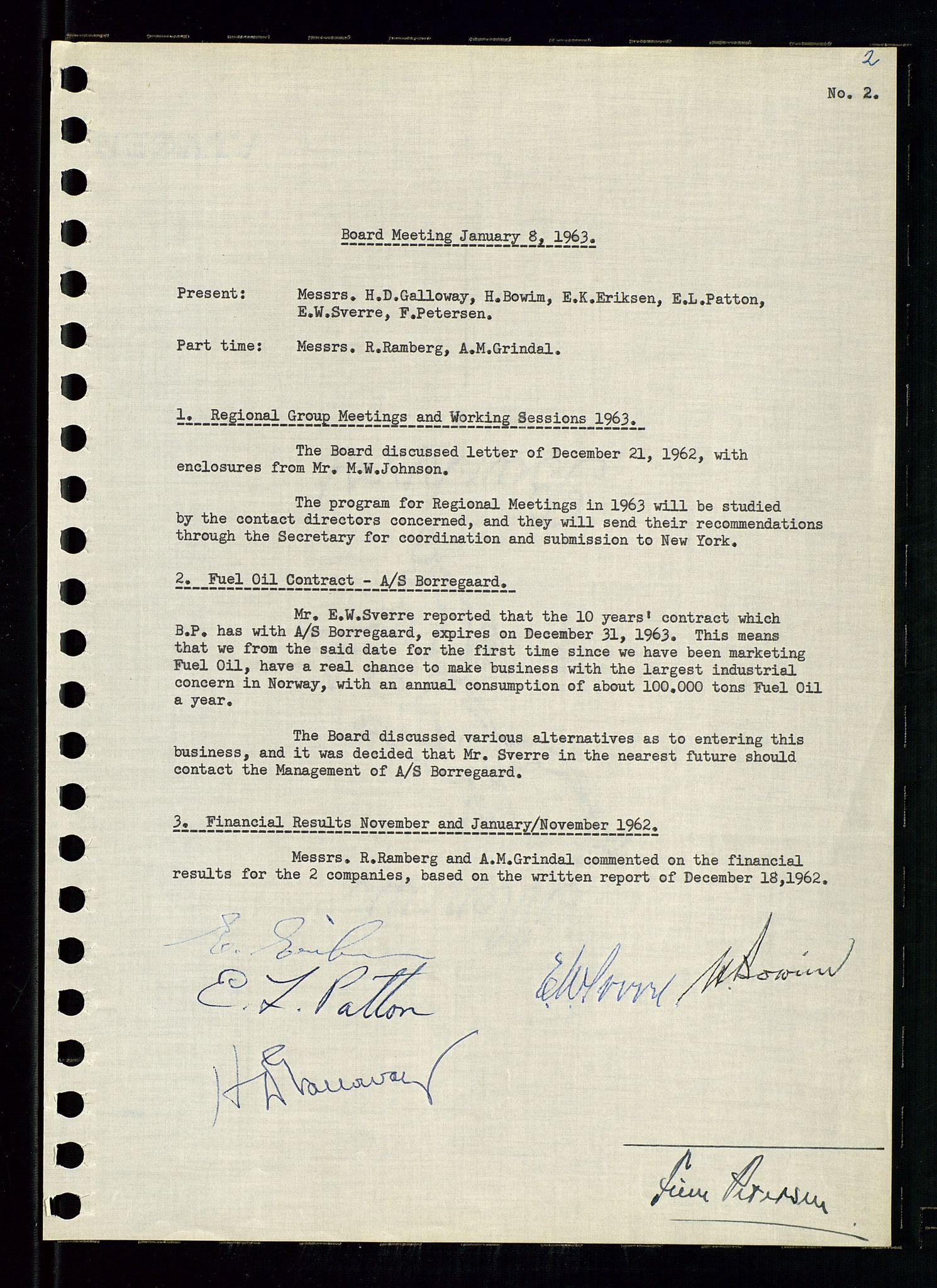 Pa 0982 - Esso Norge A/S, AV/SAST-A-100448/A/Aa/L0001/0004: Den administrerende direksjon Board minutes (styrereferater) / Den administrerende direksjon Board minutes (styrereferater), 1963-1964, s. 260