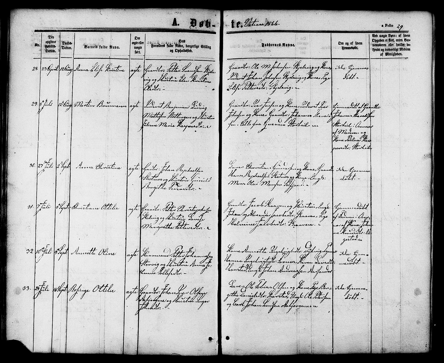 Ministerialprotokoller, klokkerbøker og fødselsregistre - Nordland, AV/SAT-A-1459/810/L0146: Ministerialbok nr. 810A08 /1, 1862-1874, s. 29