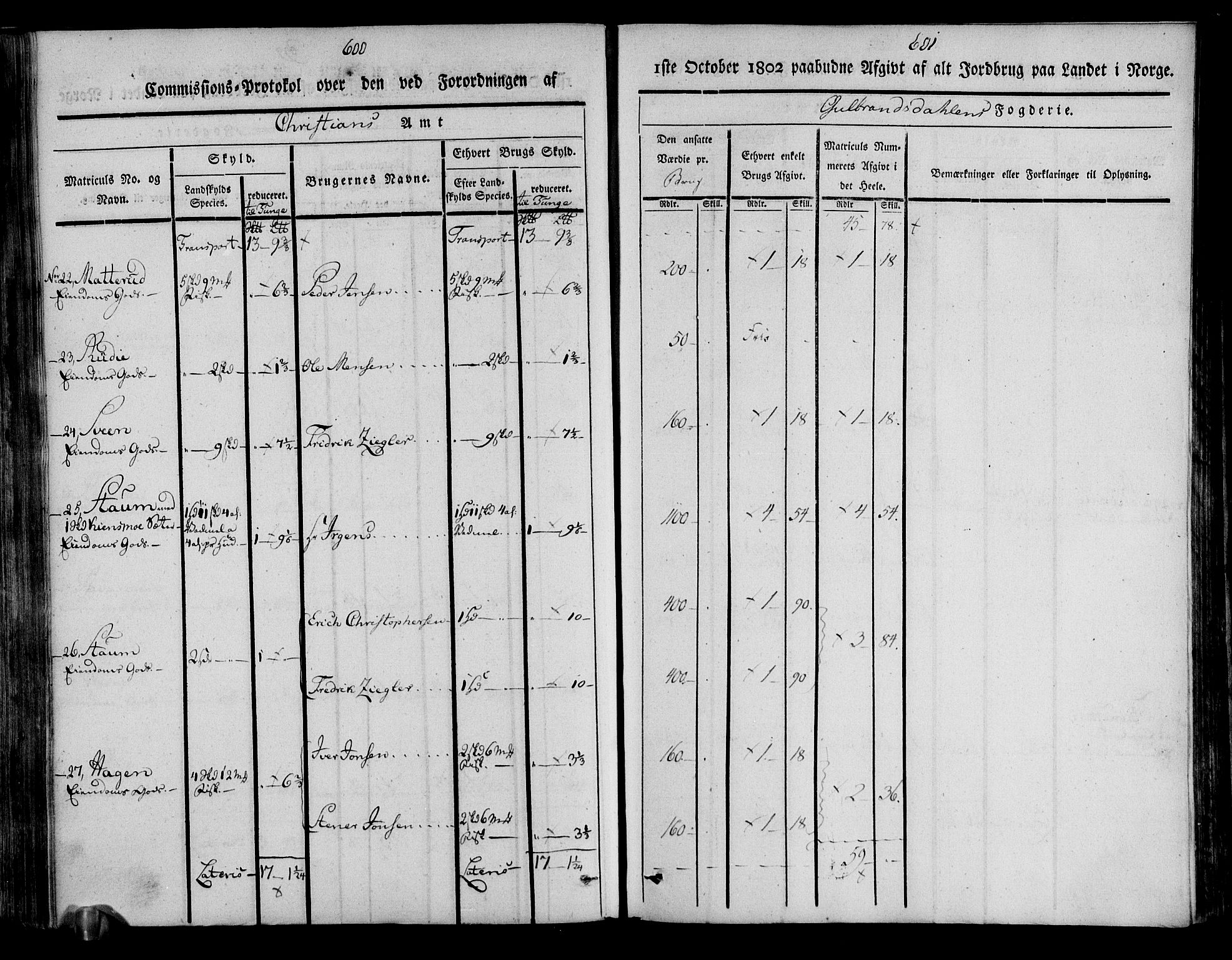 Rentekammeret inntil 1814, Realistisk ordnet avdeling, AV/RA-EA-4070/N/Ne/Nea/L0039: Gudbrandsdalen fogderi. Kommisjonsprotokoll, 1803, s. 306